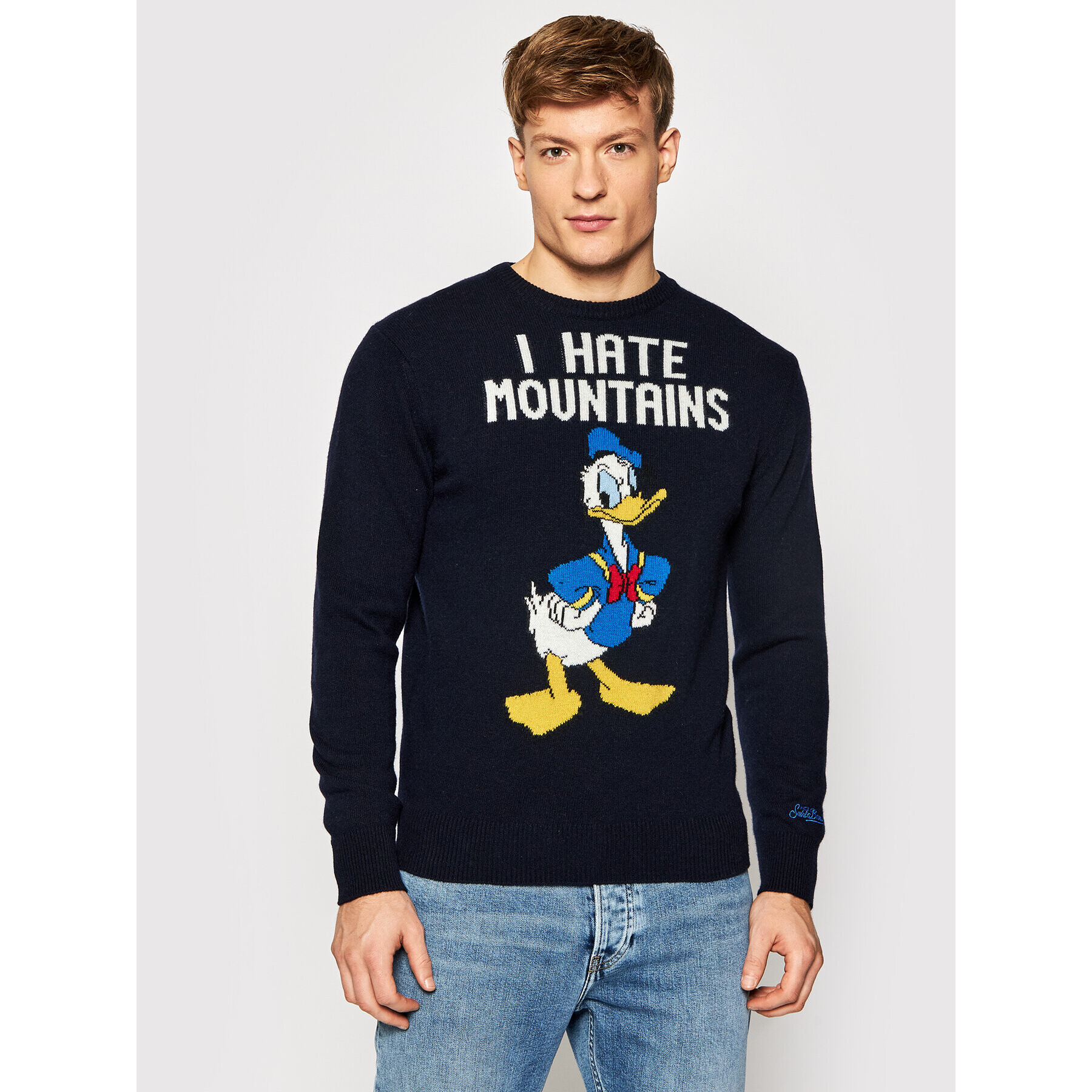 MC2 Saint Barth Пуловер Heron HER0001 DNMO61 Тъмносин Regular Fit - Pepit.bg