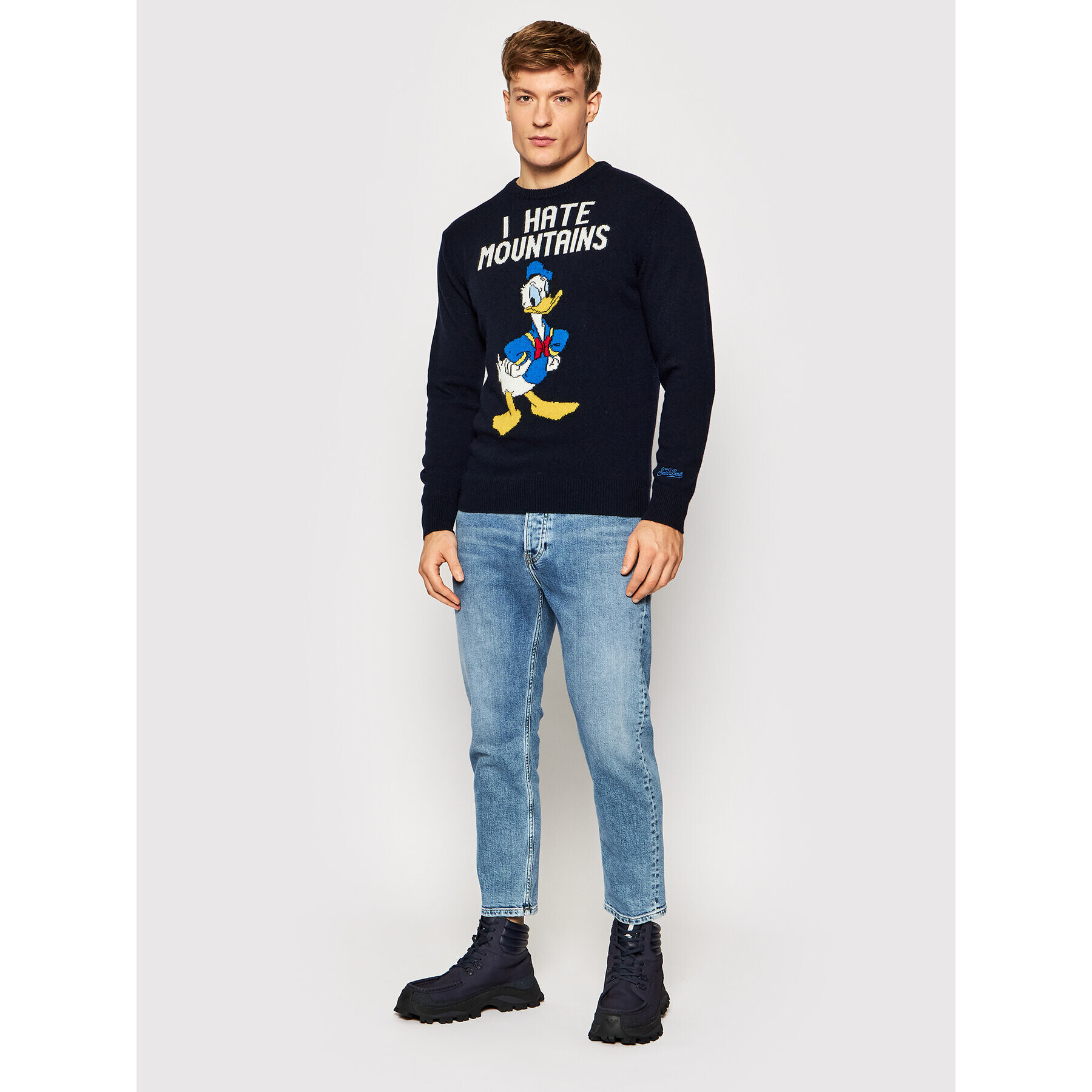 MC2 Saint Barth Пуловер Heron HER0001 DNMO61 Тъмносин Regular Fit - Pepit.bg