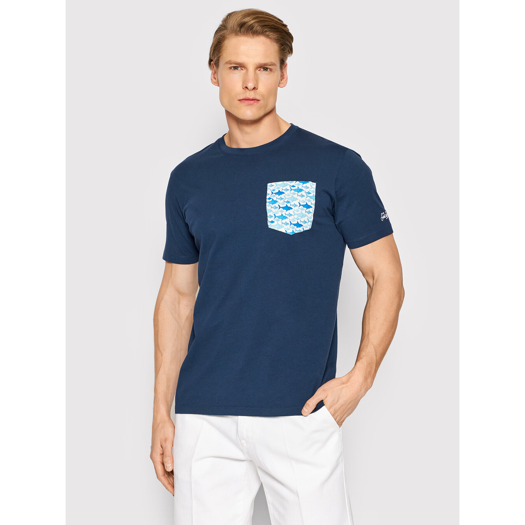 MC2 Saint Barth Тишърт Blanche BLA0001 02915B Тъмносин Regular Fit - Pepit.bg