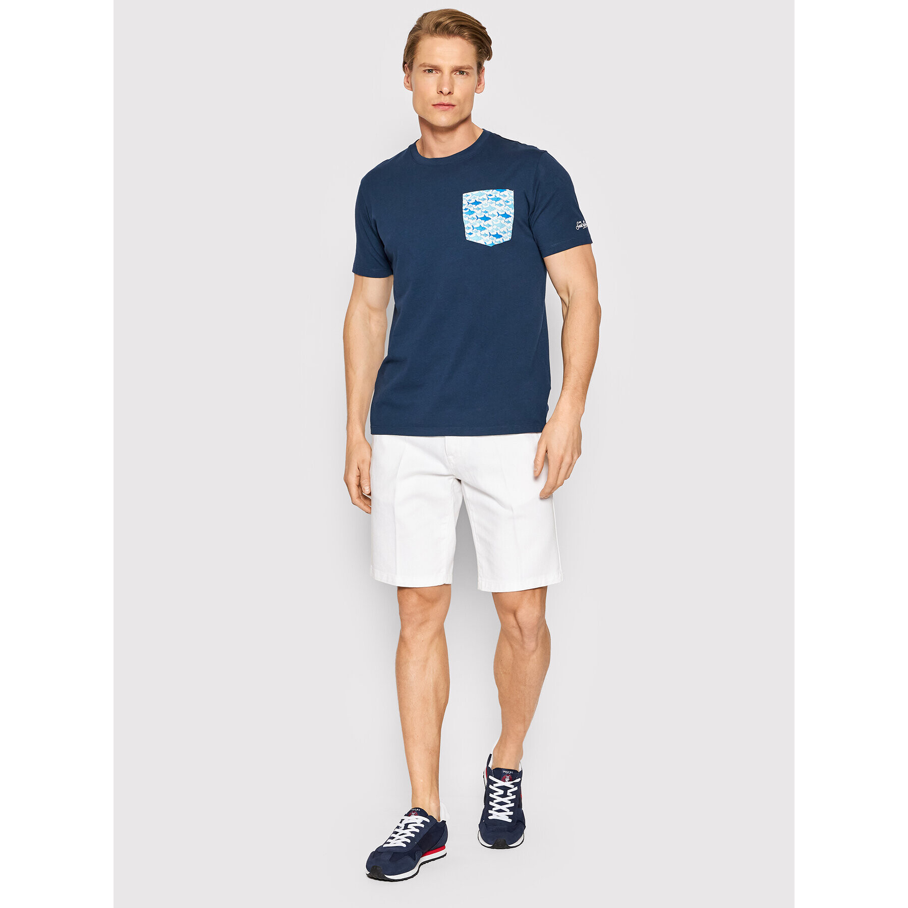 MC2 Saint Barth Тишърт Blanche BLA0001 02915B Тъмносин Regular Fit - Pepit.bg