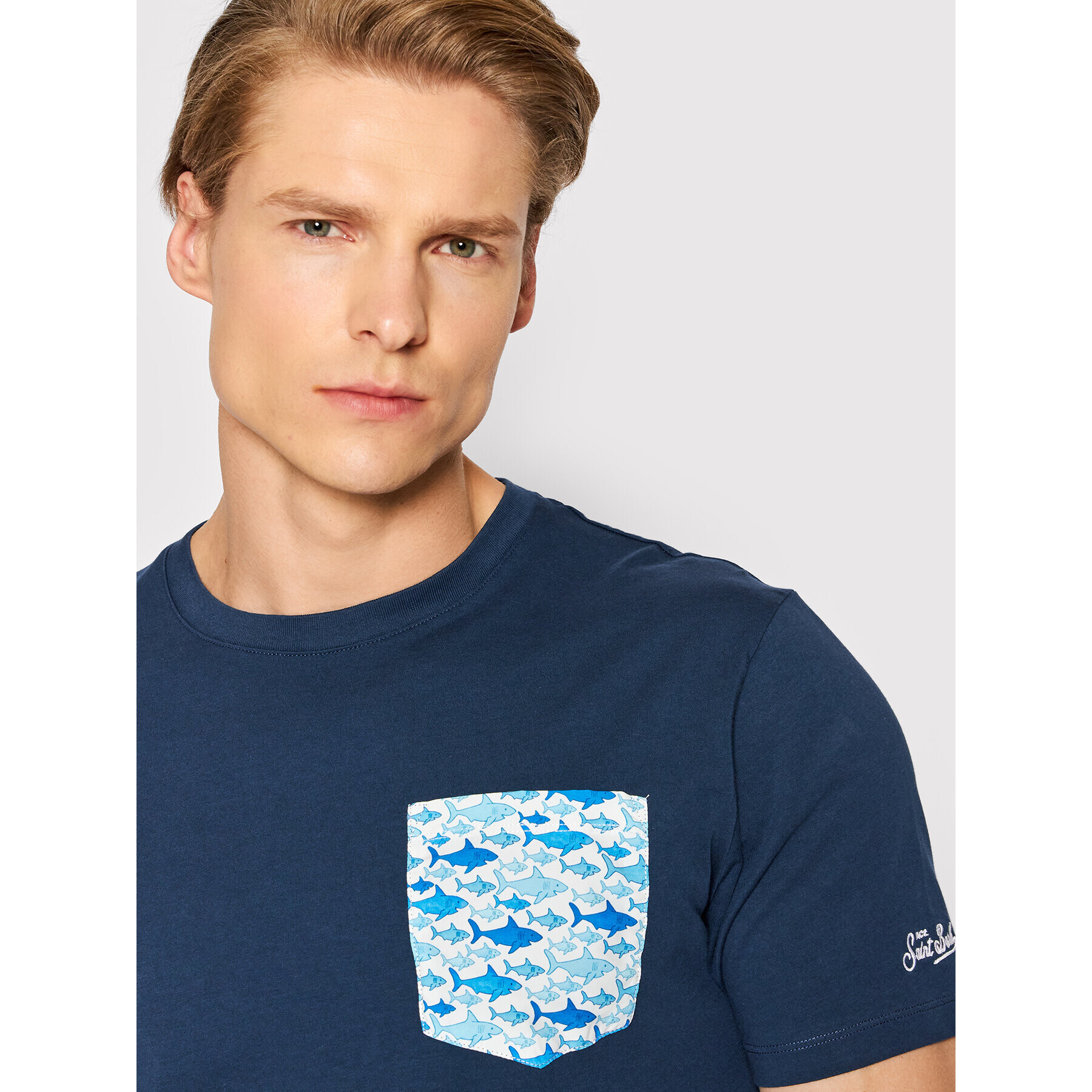 MC2 Saint Barth Тишърт Blanche BLA0001 02915B Тъмносин Regular Fit - Pepit.bg