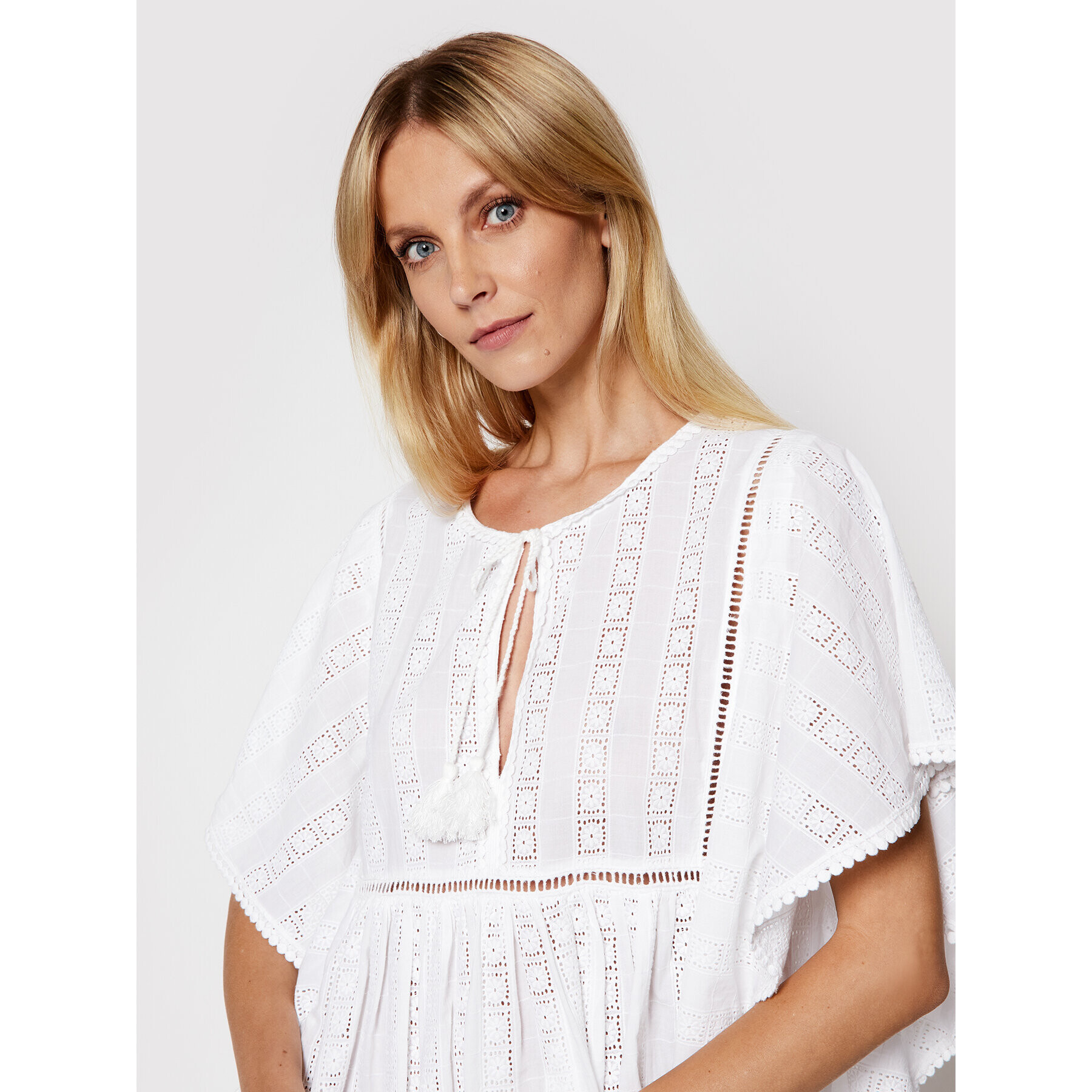 Melissa Odabash Плажна рокля Brooke SS Бял Relaxed Fit - Pepit.bg