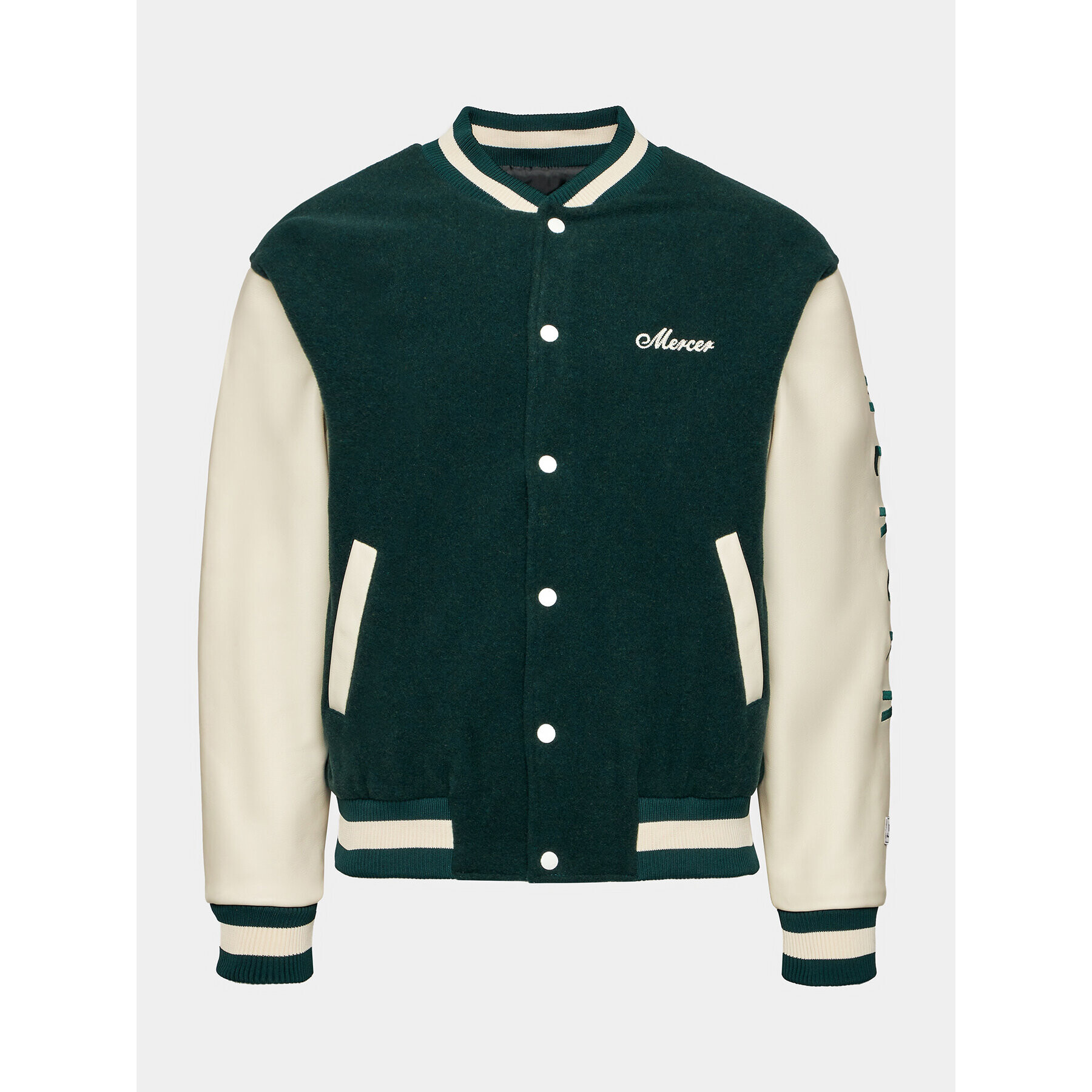 Mercer Amsterdam Яке бомбър The Varsity MEAP233001 Зелен Regular Fit - Pepit.bg