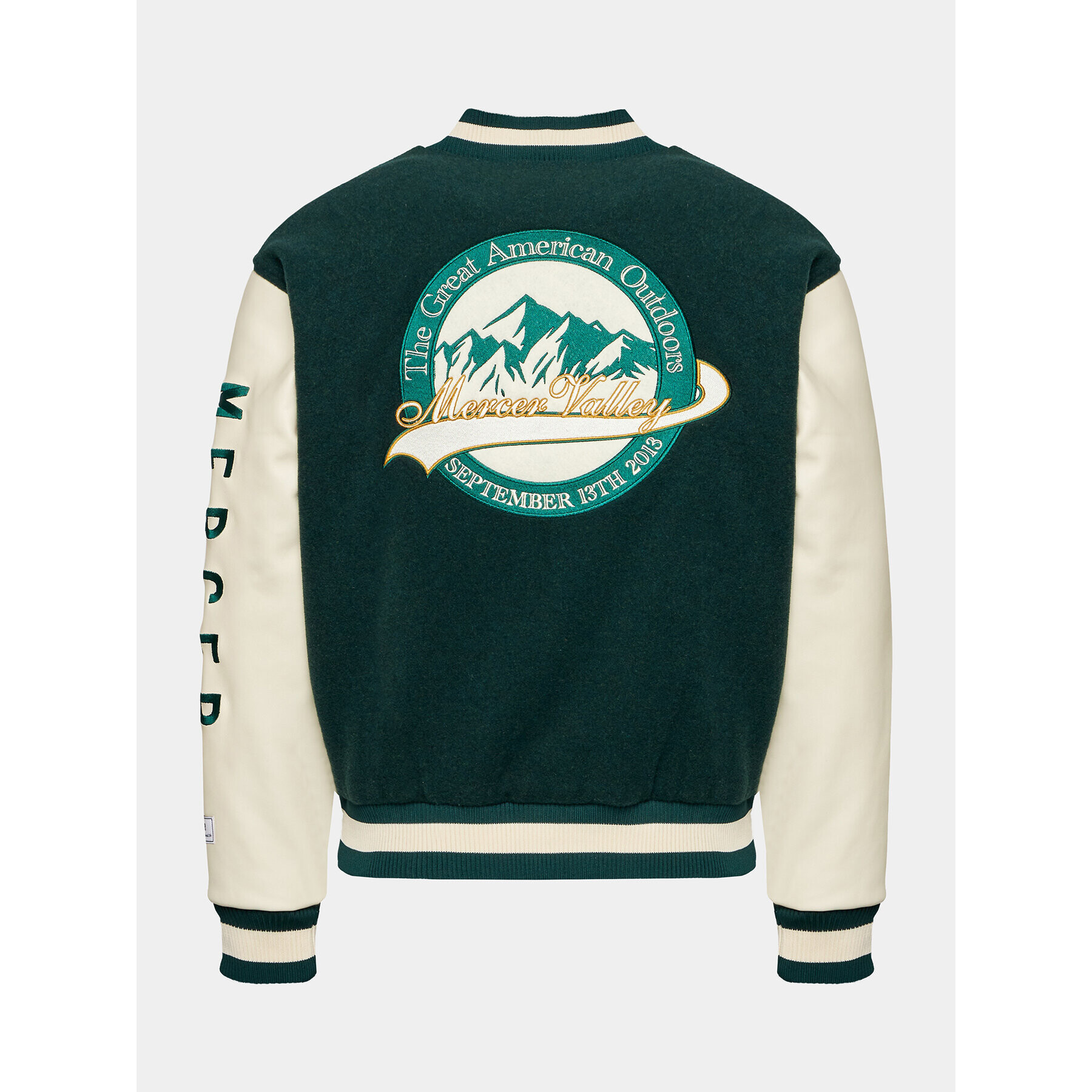 Mercer Amsterdam Яке бомбър The Varsity MEAP233001 Зелен Regular Fit - Pepit.bg