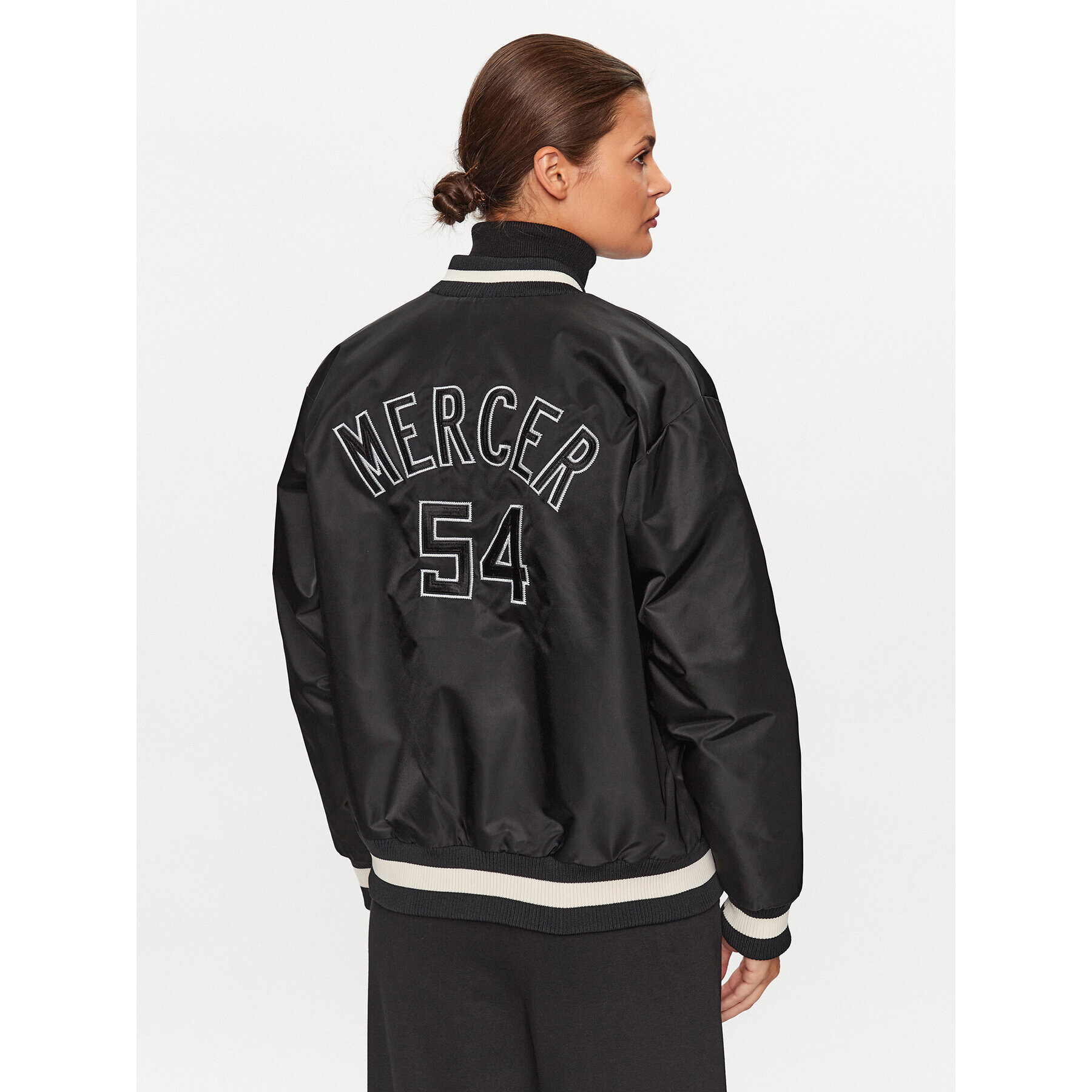 Mercer Amsterdam Яке бомбър Unisex Re-Varsity MEAP231010 Черен Regular Fit - Pepit.bg