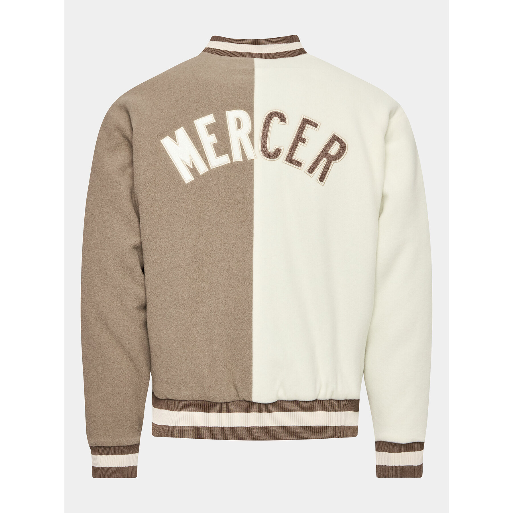 Mercer Amsterdam Яке бомбър Unisex The All Out Varsity MEAP231007 Бежов Regular Fit - Pepit.bg