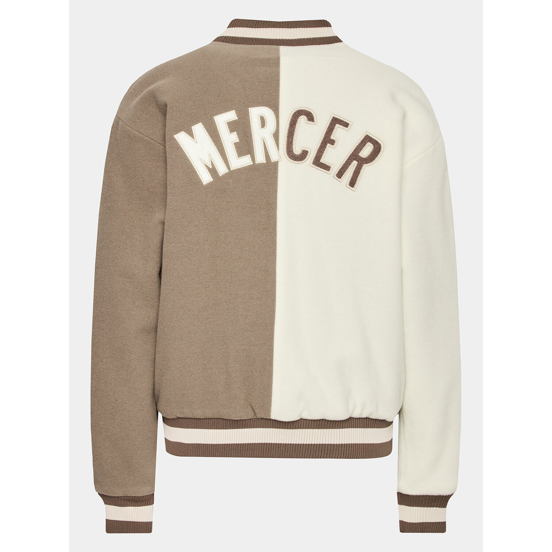 Mercer Amsterdam Яке бомбър Unisex The All Out Varsity MEAP231007 Бежов Regular Fit - Pepit.bg