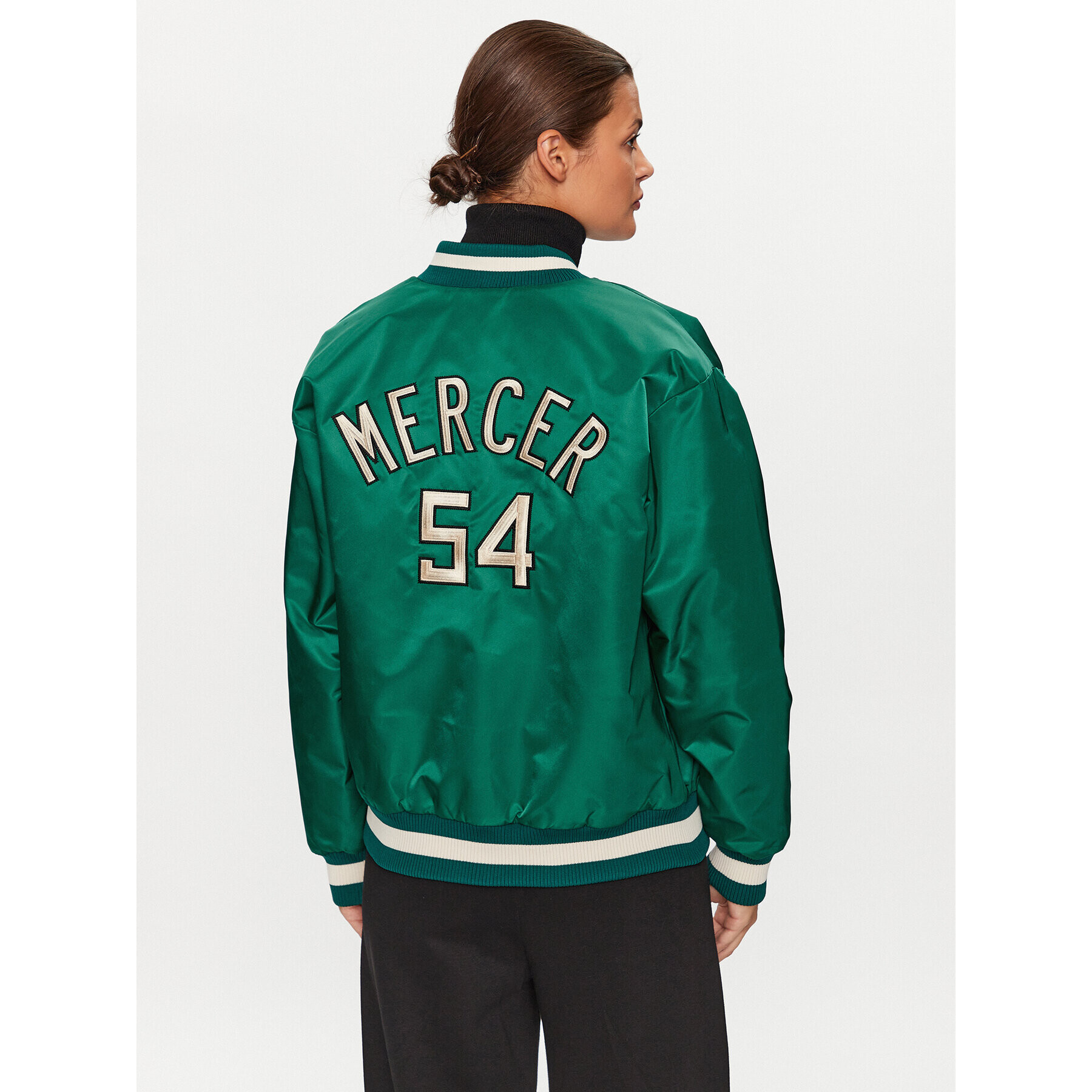 Mercer Amsterdam Яке бомбър Unisex The Re-Varsity MEAP231010 Зелен Relaxed Fit - Pepit.bg