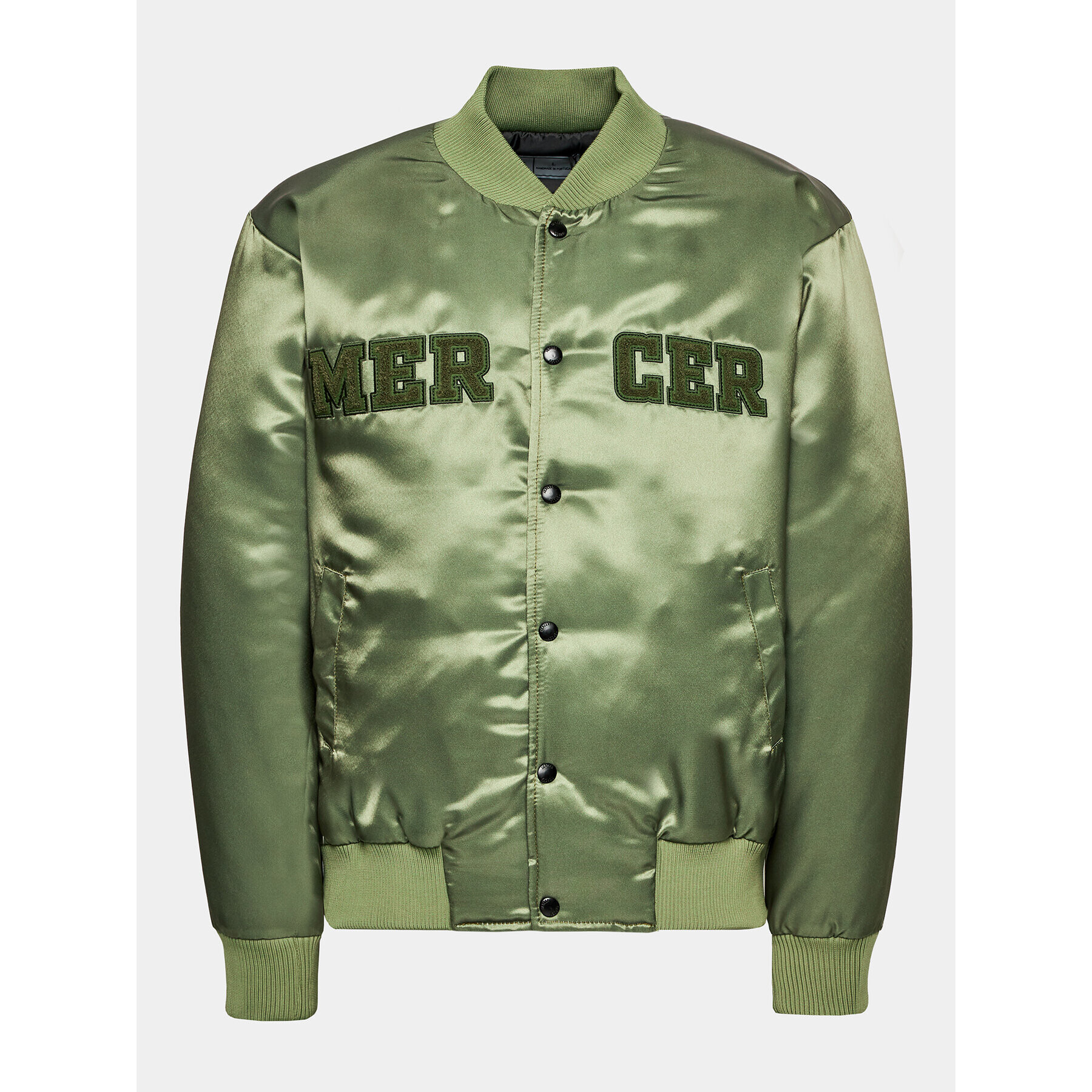 Mercer Amsterdam Яке бомбър Unisex The Varsity MEAP233003 Зелен Classic Fit - Pepit.bg