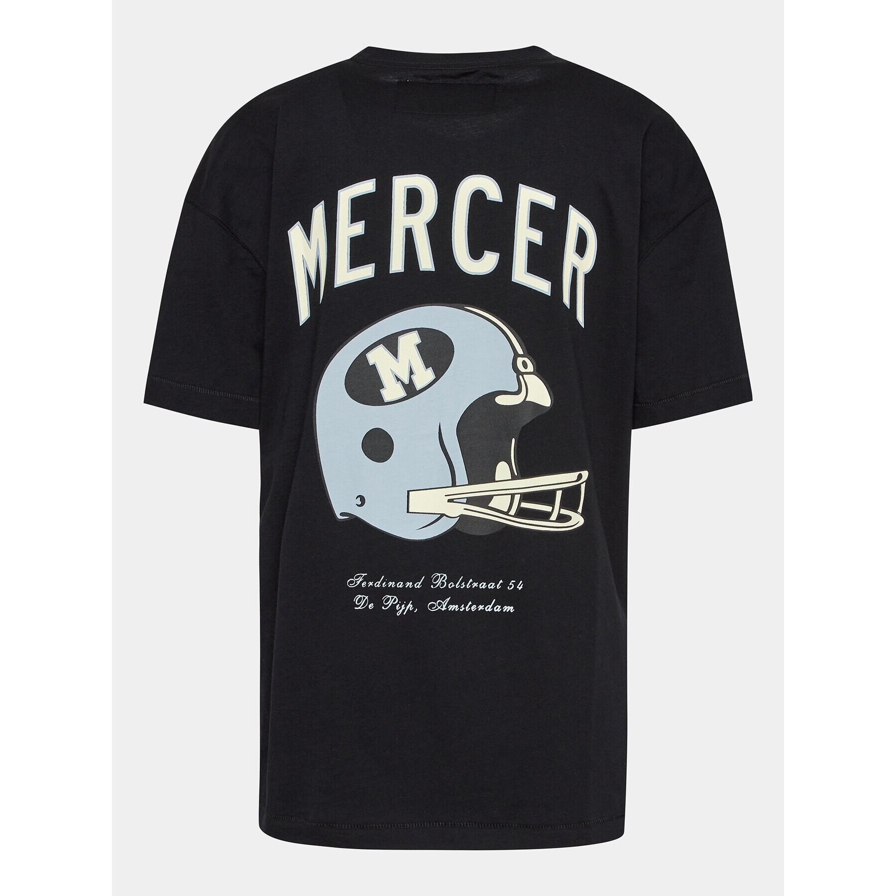 Mercer Amsterdam Тишърт Unisex The Helmet MEAP231020 Черен Regular Fit - Pepit.bg