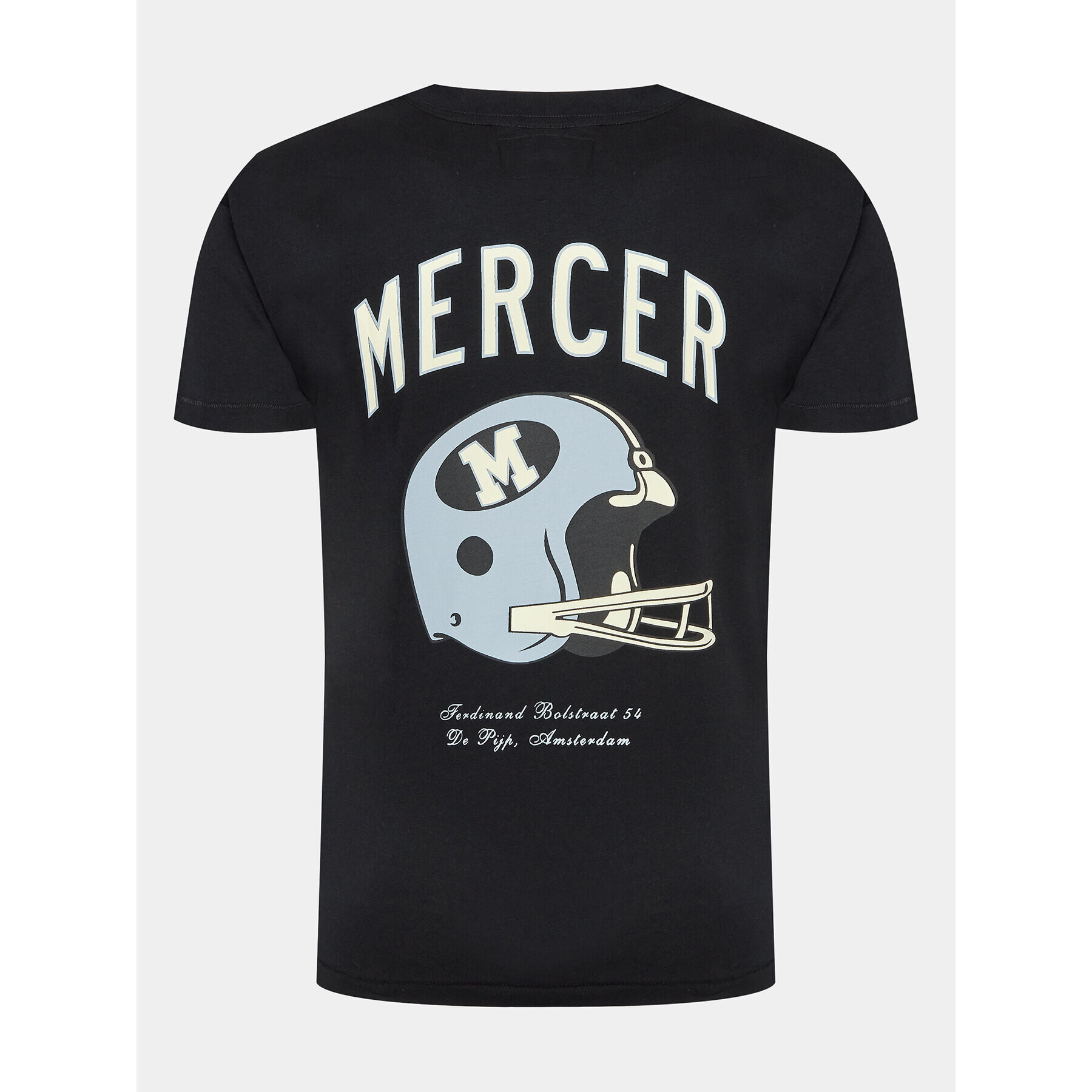 Mercer Amsterdam Тишърт Unisex The Helmet MEAP231020 Черен Regular Fit - Pepit.bg