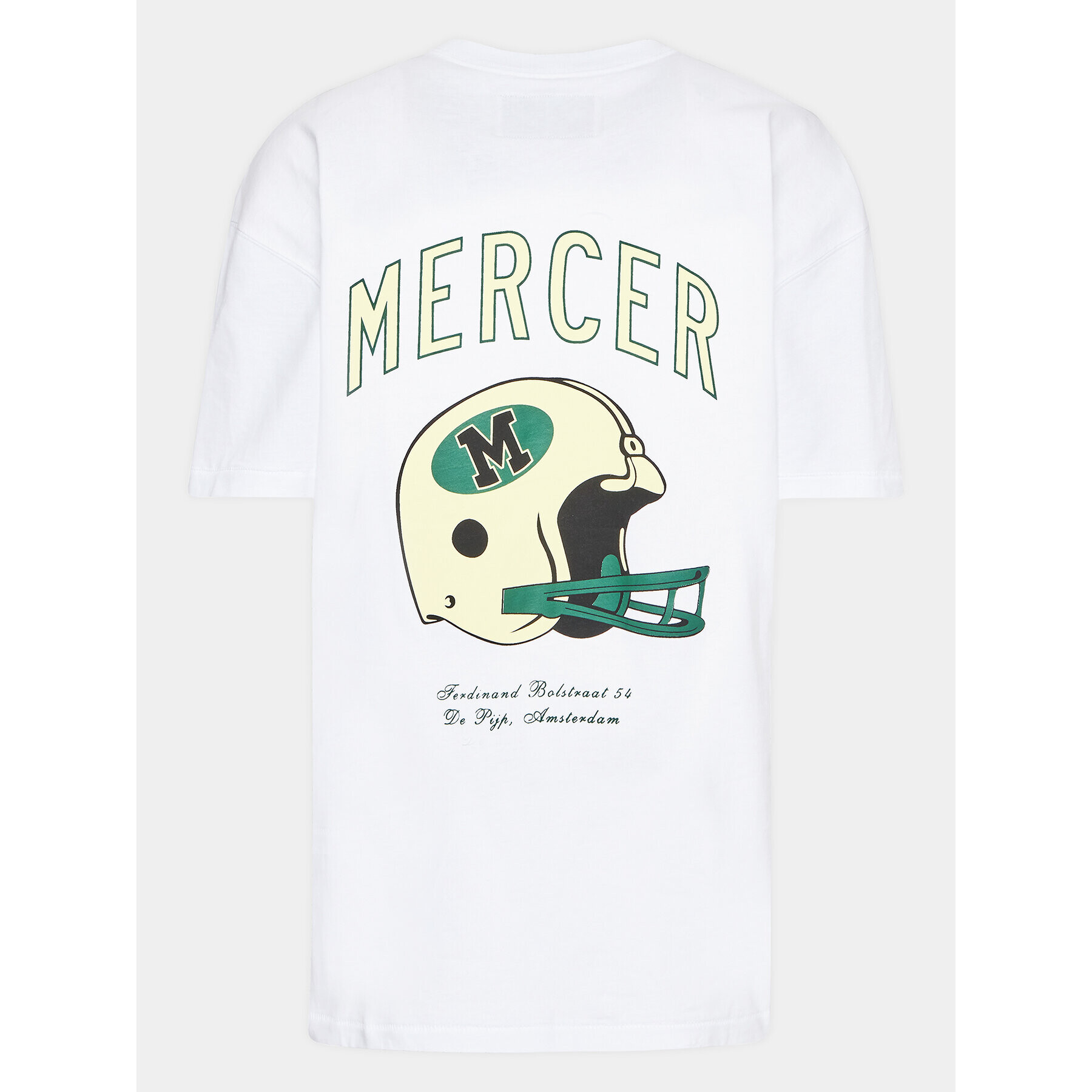 Mercer Amsterdam Тишърт Unisex The Rugby MEAP231020 Бял Regular Fit - Pepit.bg