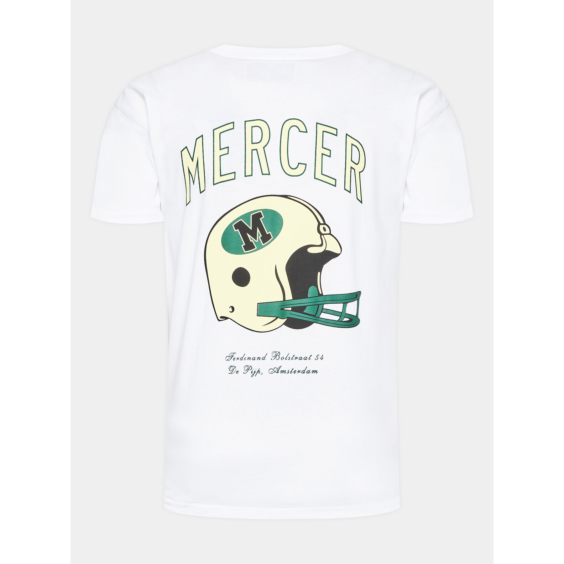 Mercer Amsterdam Тишърт Unisex The Rugby MEAP231020 Бял Regular Fit - Pepit.bg