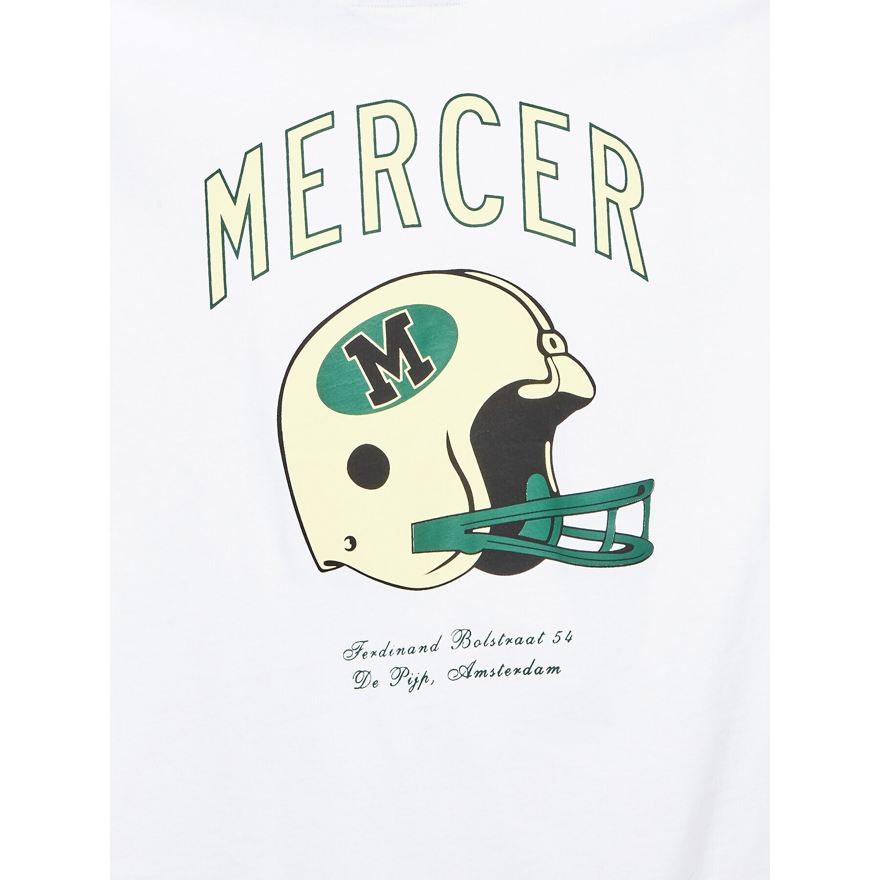 Mercer Amsterdam Тишърт Unisex The Rugby MEAP231020 Бял Regular Fit - Pepit.bg