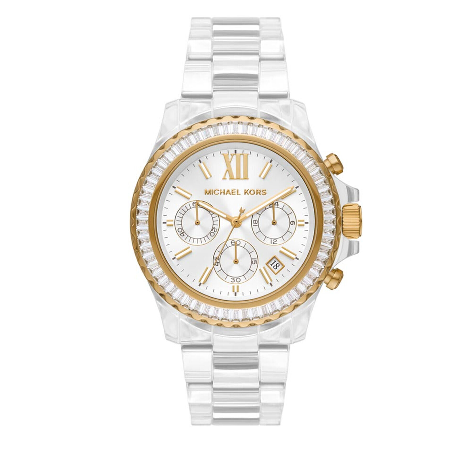 Michael Kors Часовник Everest MK7238 Бял - Pepit.bg