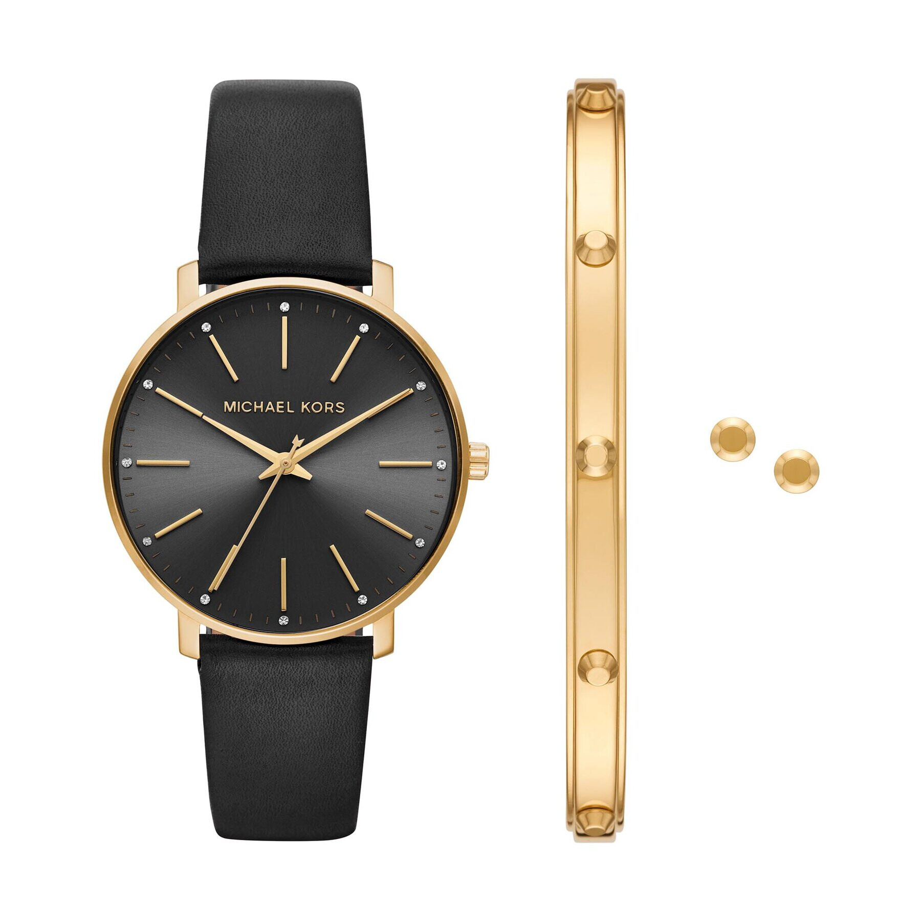 Michael Kors Часовник Pyper MK1077SET Черен - Pepit.bg