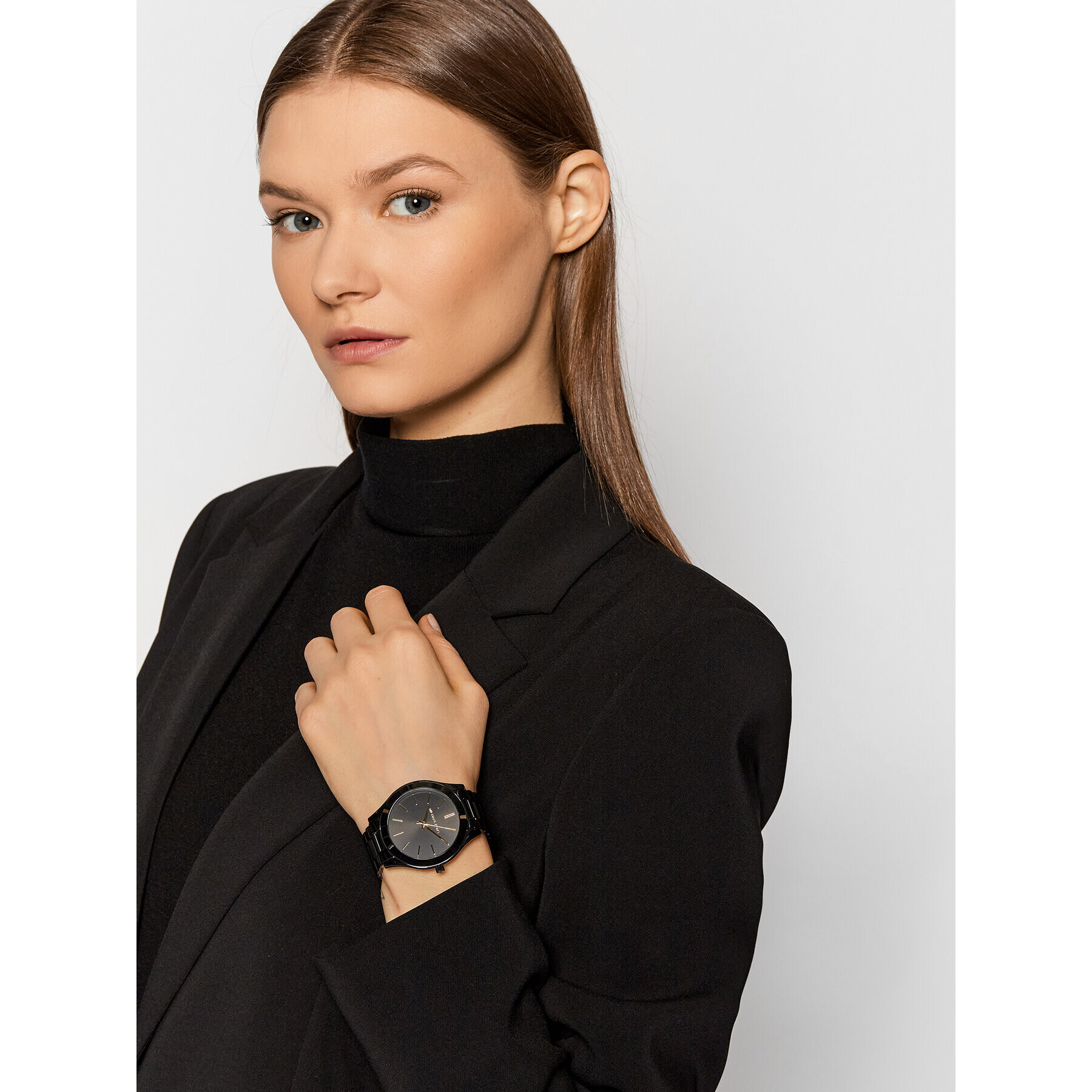 Michael Kors Часовник Slim Runway MK3221 Черен - Pepit.bg