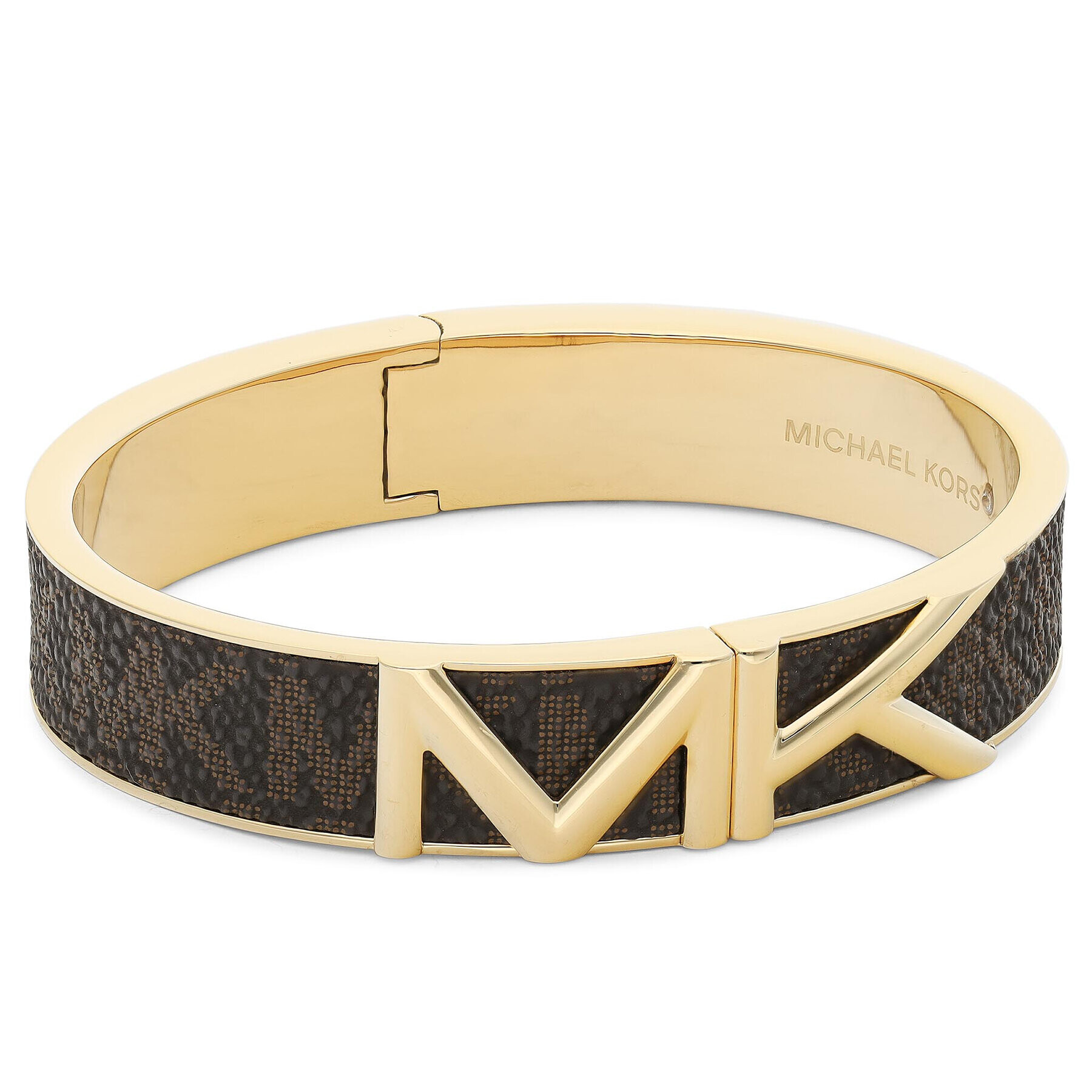 Michael Kors Гривна Mott Gold-Tone Logo Bangle MKJ7720710 Кафяв - Pepit.bg