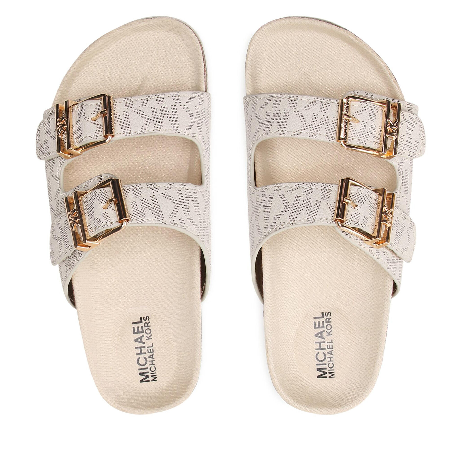 MICHAEL KORS KIDS Чехли Lorek Monogram MK100420 Бежов - Pepit.bg