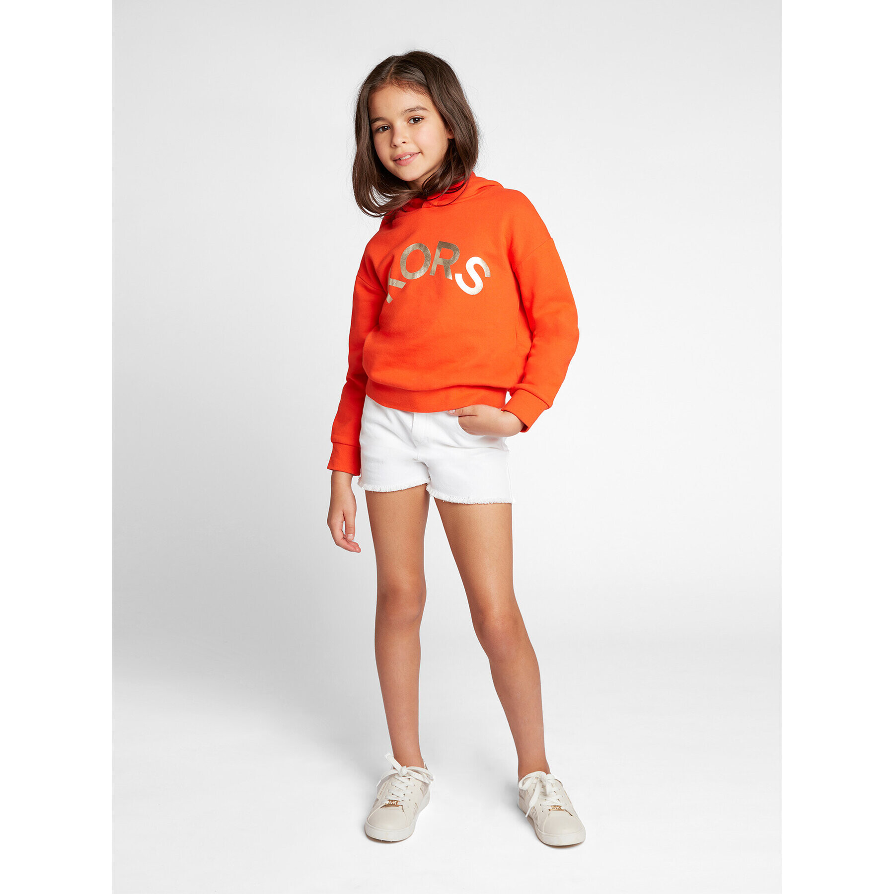 MICHAEL KORS KIDS Дънкови шорти R14139 S Бял Regular Fit - Pepit.bg