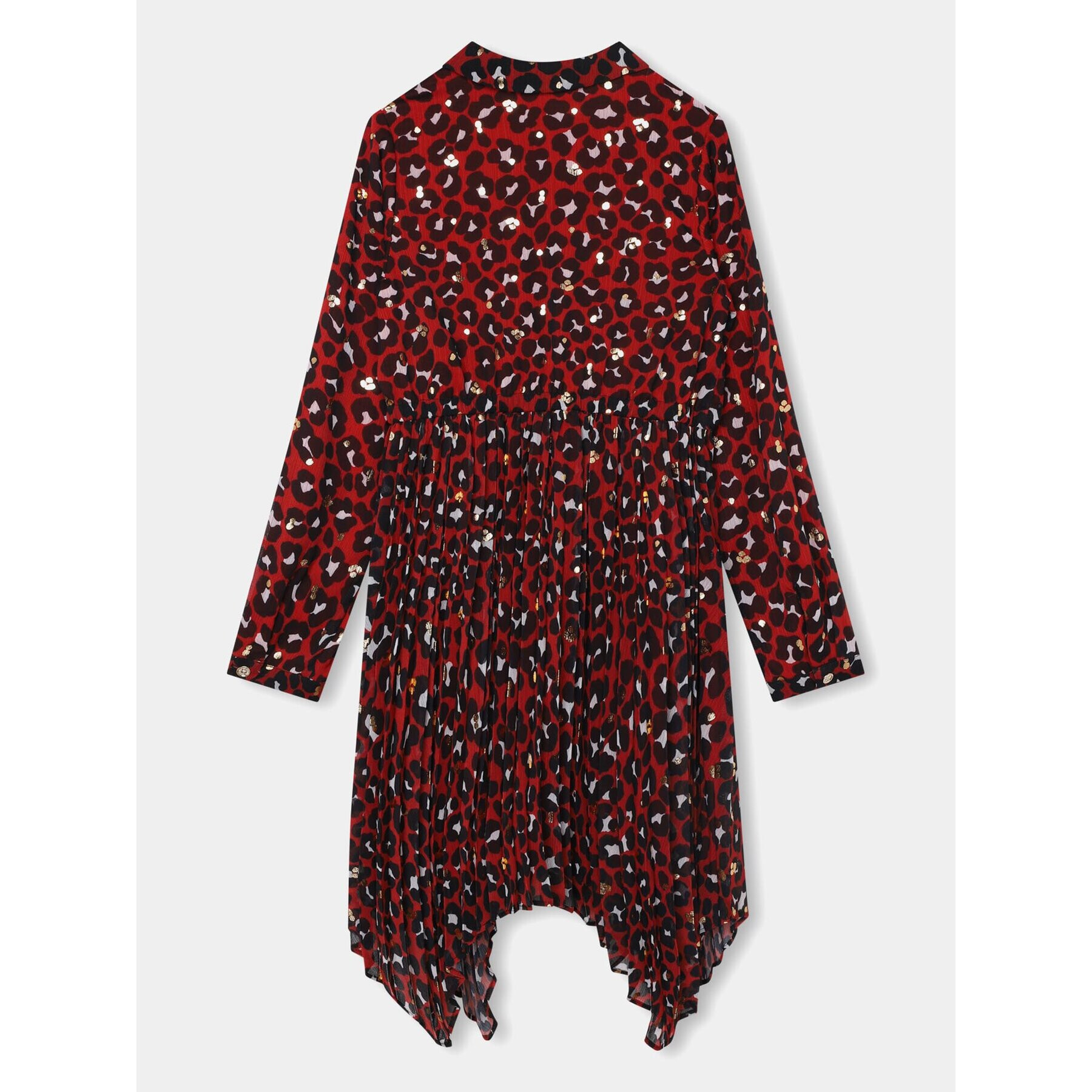 MICHAEL KORS KIDS Рокля тип риза R12175 Червен Regular Fit - Pepit.bg