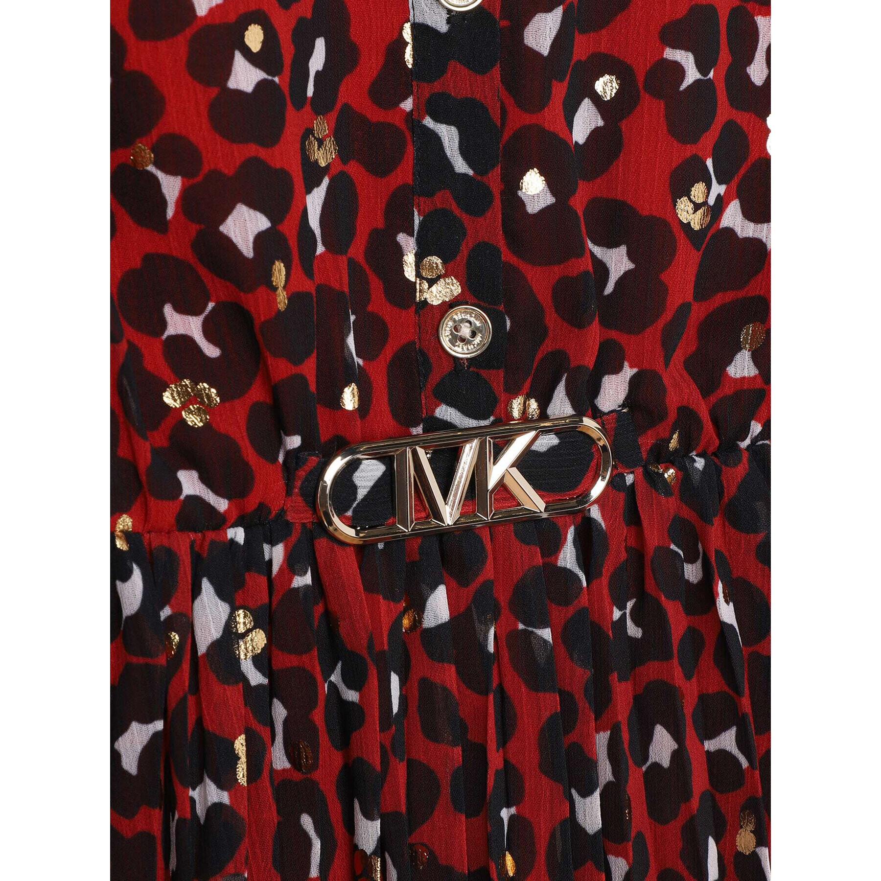 MICHAEL KORS KIDS Рокля тип риза R12175 Червен Regular Fit - Pepit.bg