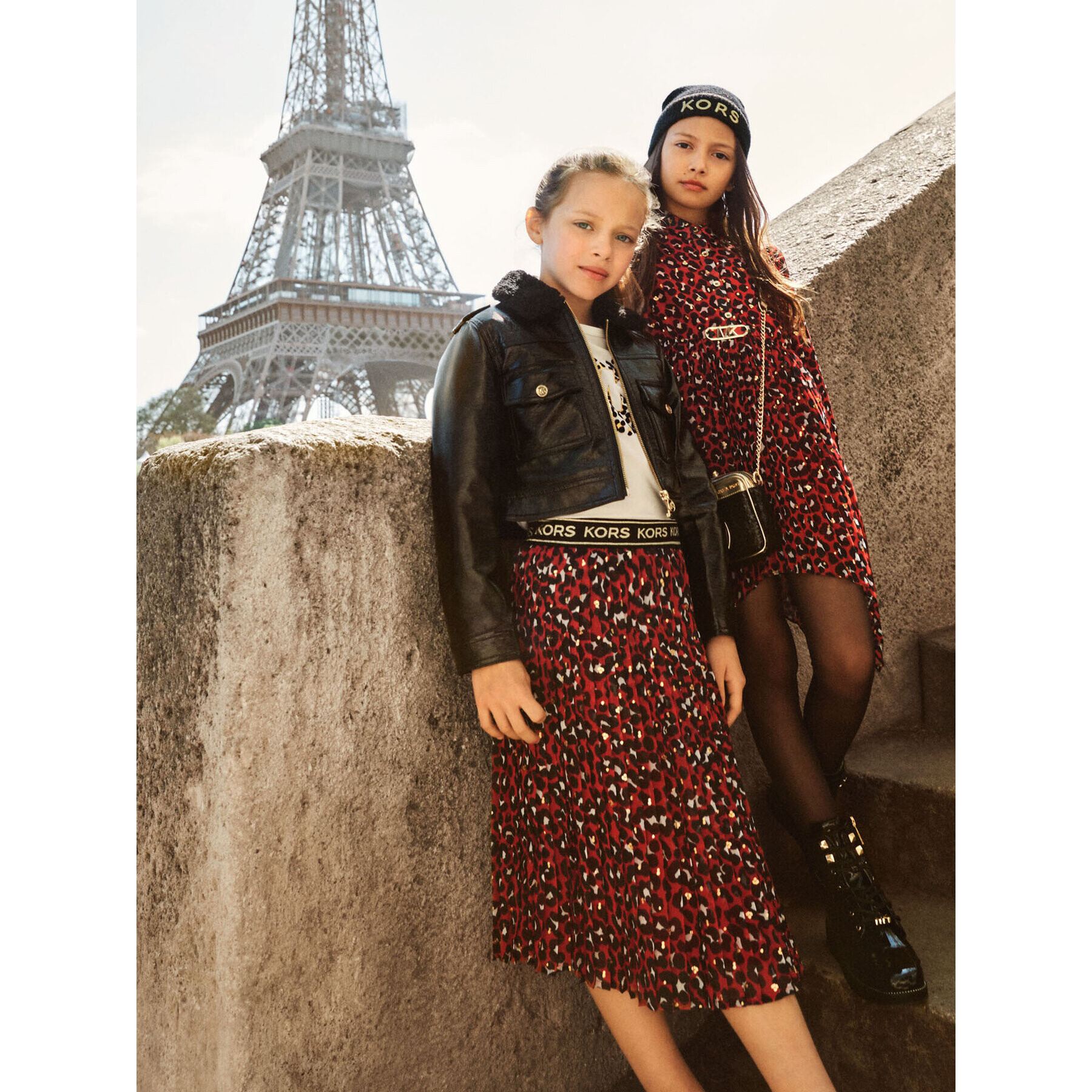 MICHAEL KORS KIDS Рокля тип риза R12175 Червен Regular Fit - Pepit.bg