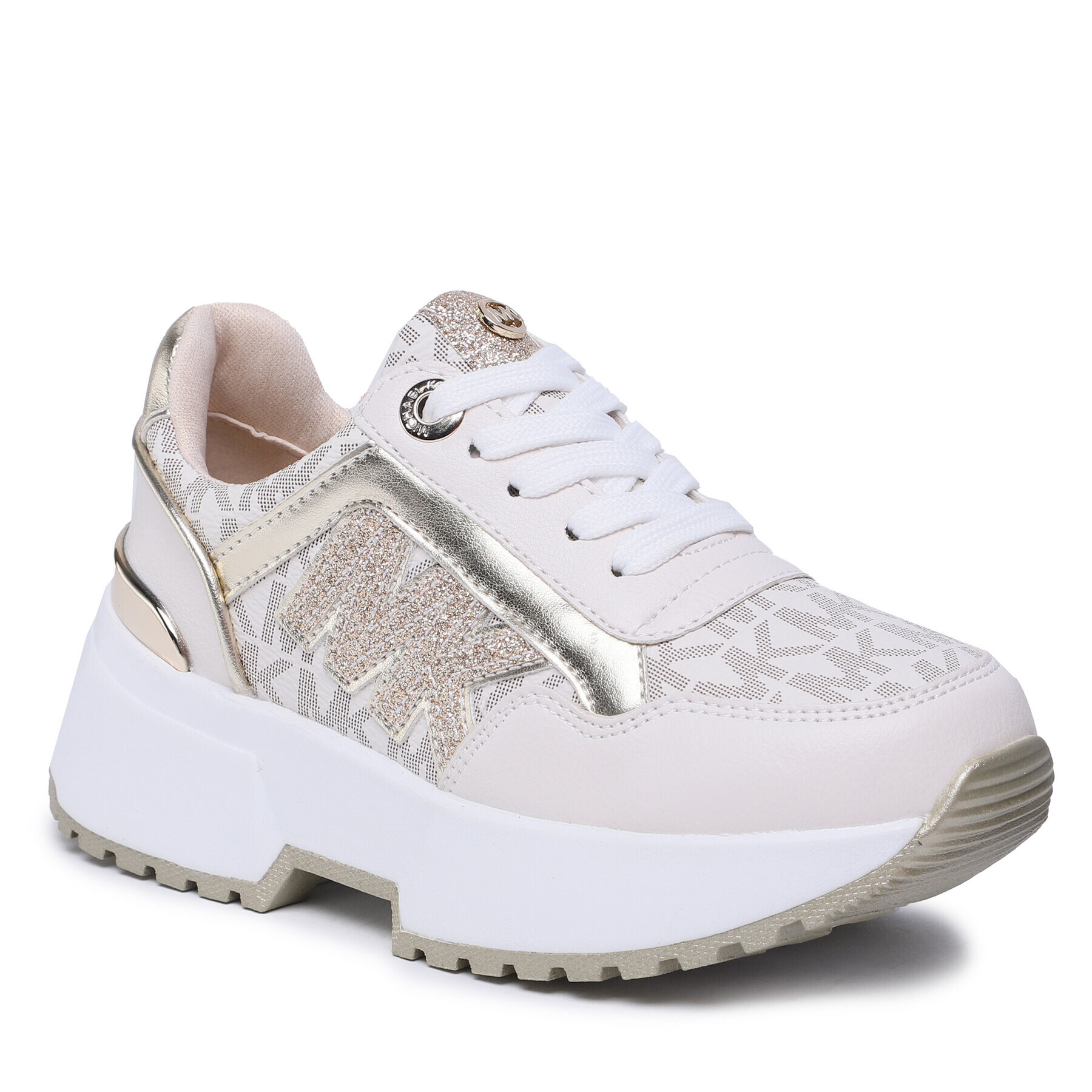 MICHAEL KORS KIDS Сникърси Cosmo Maddy MK100678C Екрю - Pepit.bg
