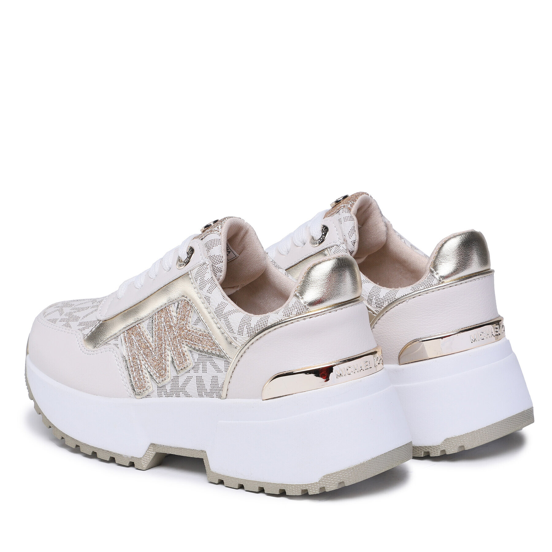 MICHAEL KORS KIDS Сникърси Cosmo Maddy MK100678C Екрю - Pepit.bg