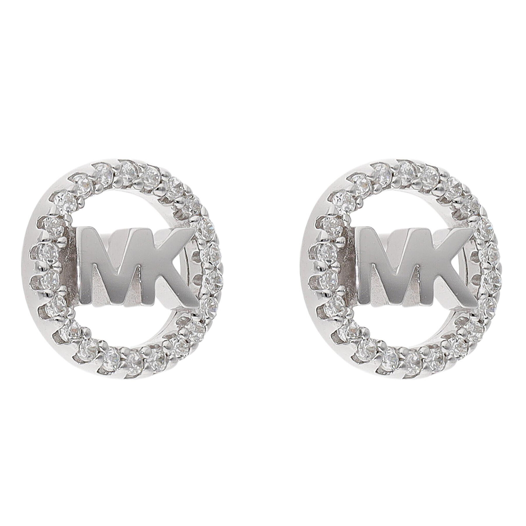 Michael Kors Обици Logo Circle Stud MKC1247AN040 Сребрист - Pepit.bg