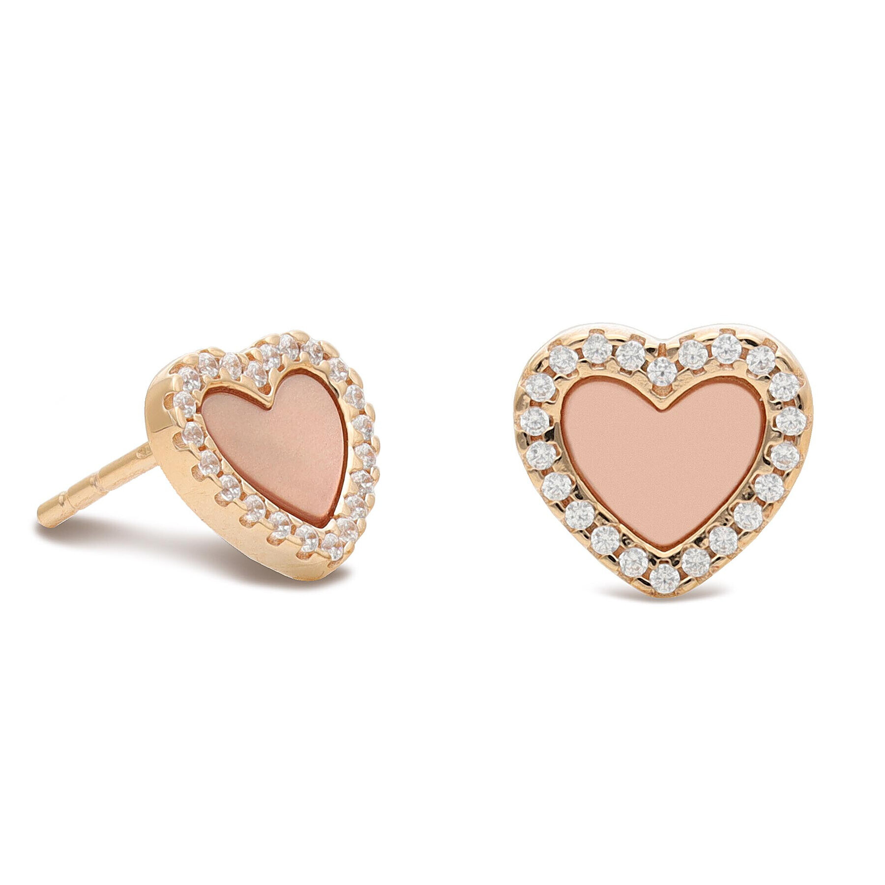 Michael Kors Обици Mop Heart Studs MKC1340A6791 Розов - Pepit.bg