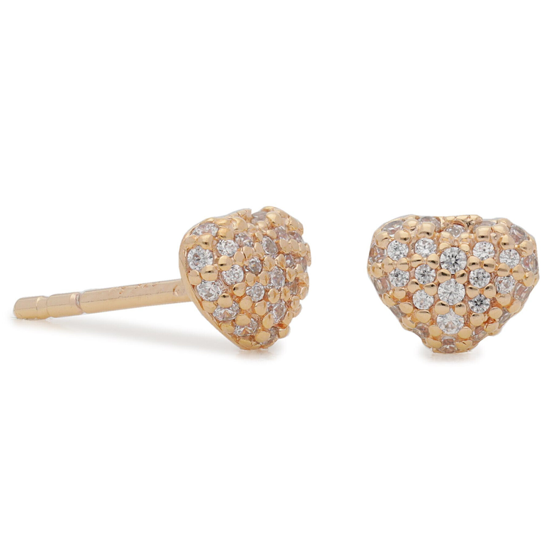 Michael Kors Обици Pave Heart Stud MKC1119AN791 Златист - Pepit.bg