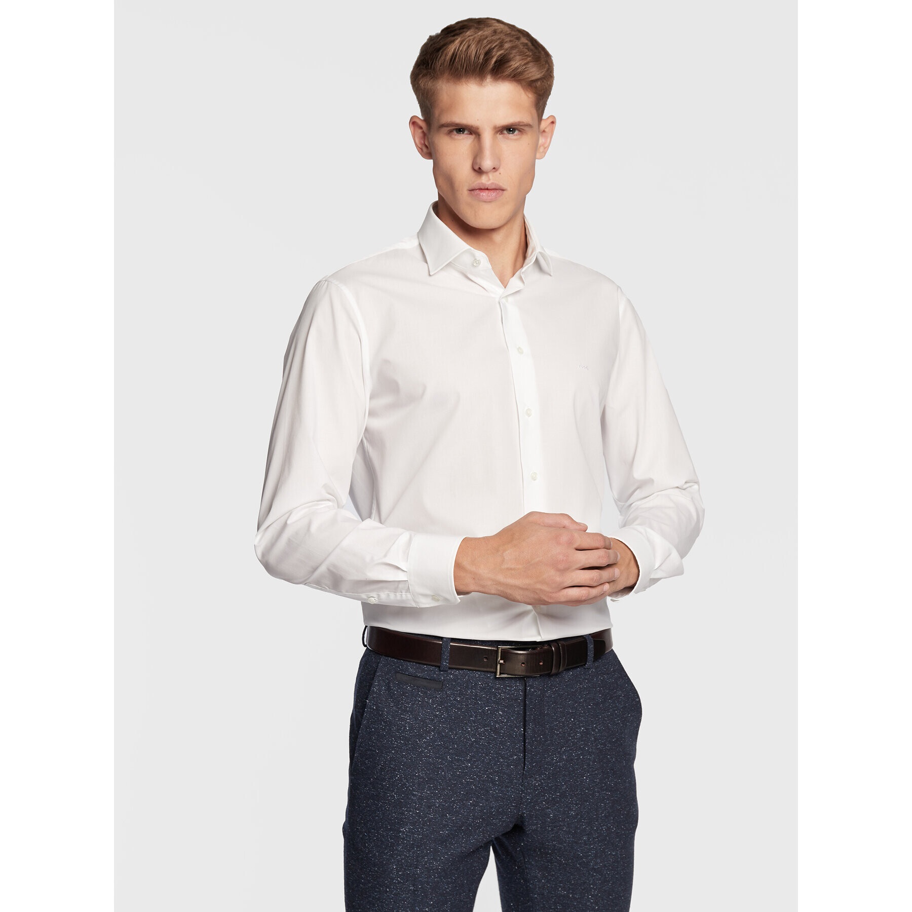 Michael Kors Риза MD0MD90435 Бял Modern Fit - Pepit.bg