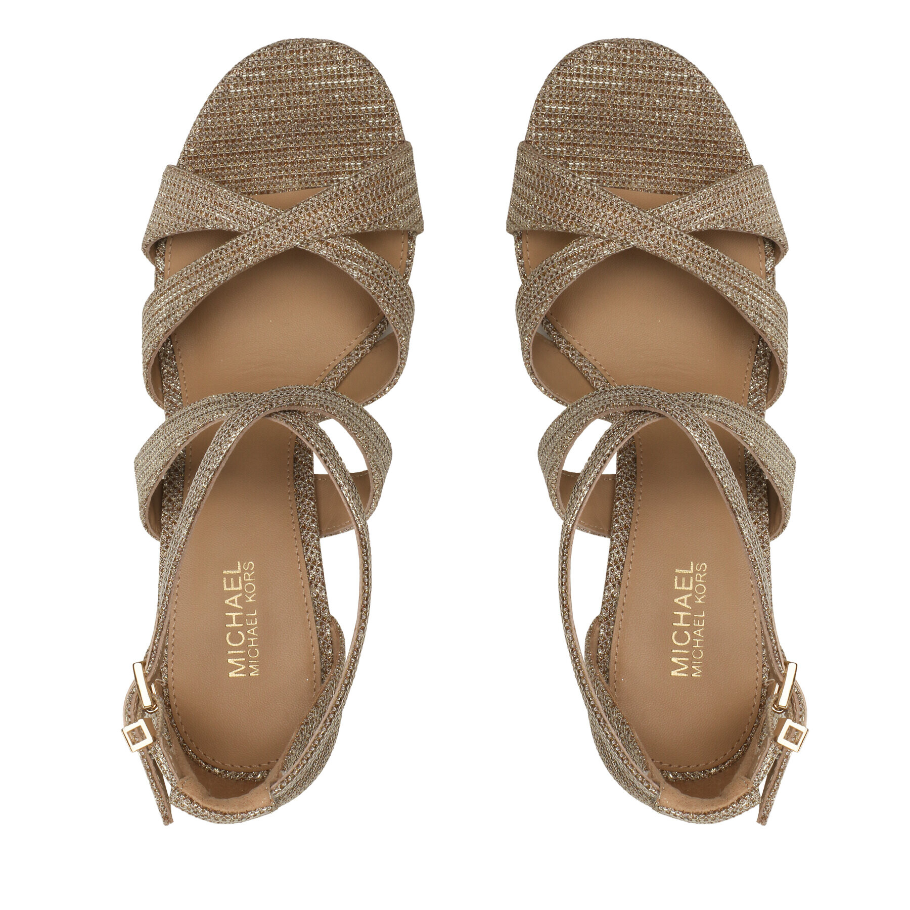 Michael Kors Сандали Kinsley Sandal 40S3KSMS1D Златист - Pepit.bg