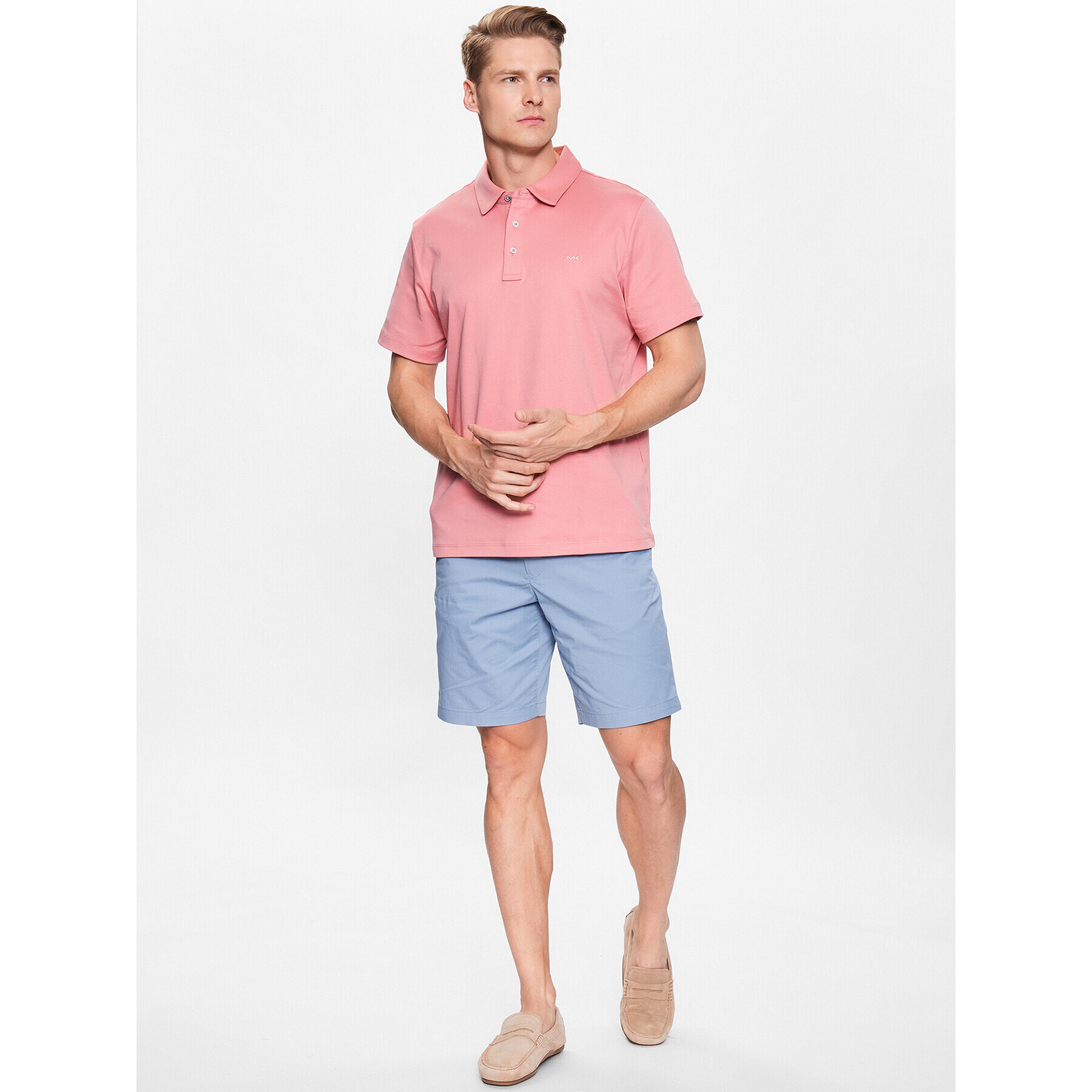 Michael Kors Шорти от плат CS33CSK4JJ Син Slim Fit - Pepit.bg