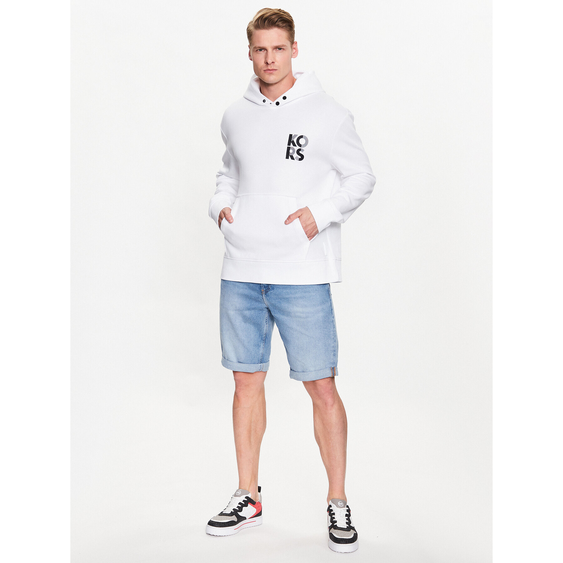 Michael Kors Суитшърт CS351G75MF Бял Regular Fit - Pepit.bg