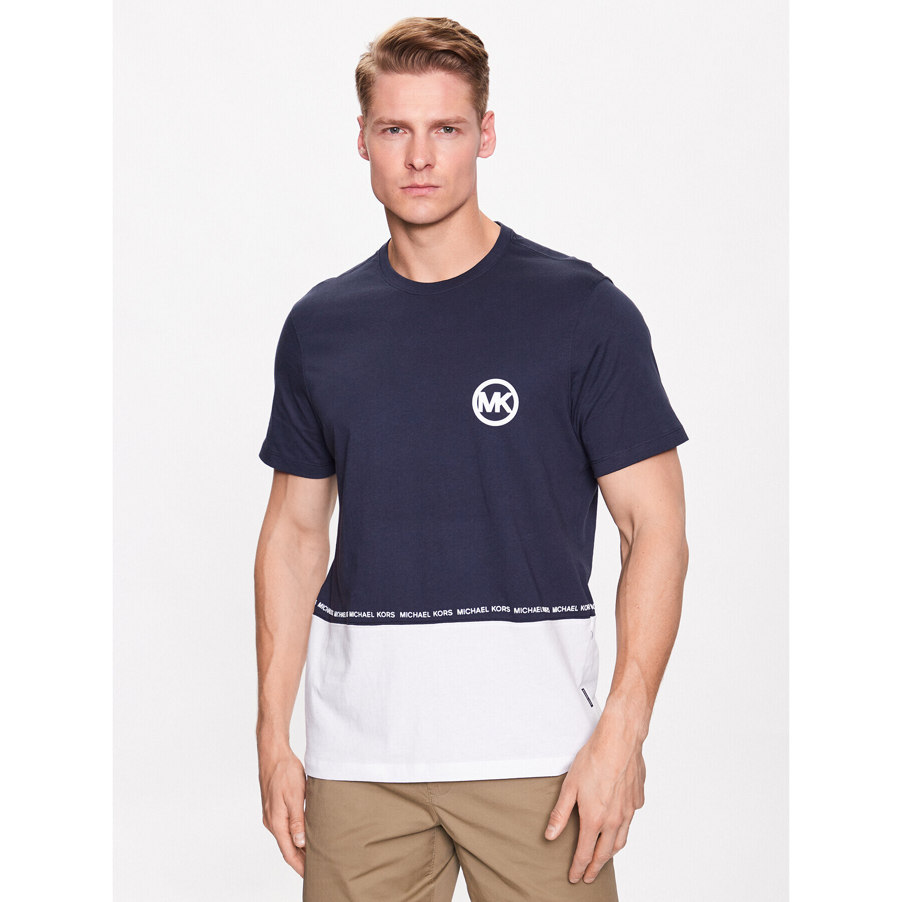 Michael Kors Тишърт CS351I7FV4 Тъмносин Regular Fit - Pepit.bg