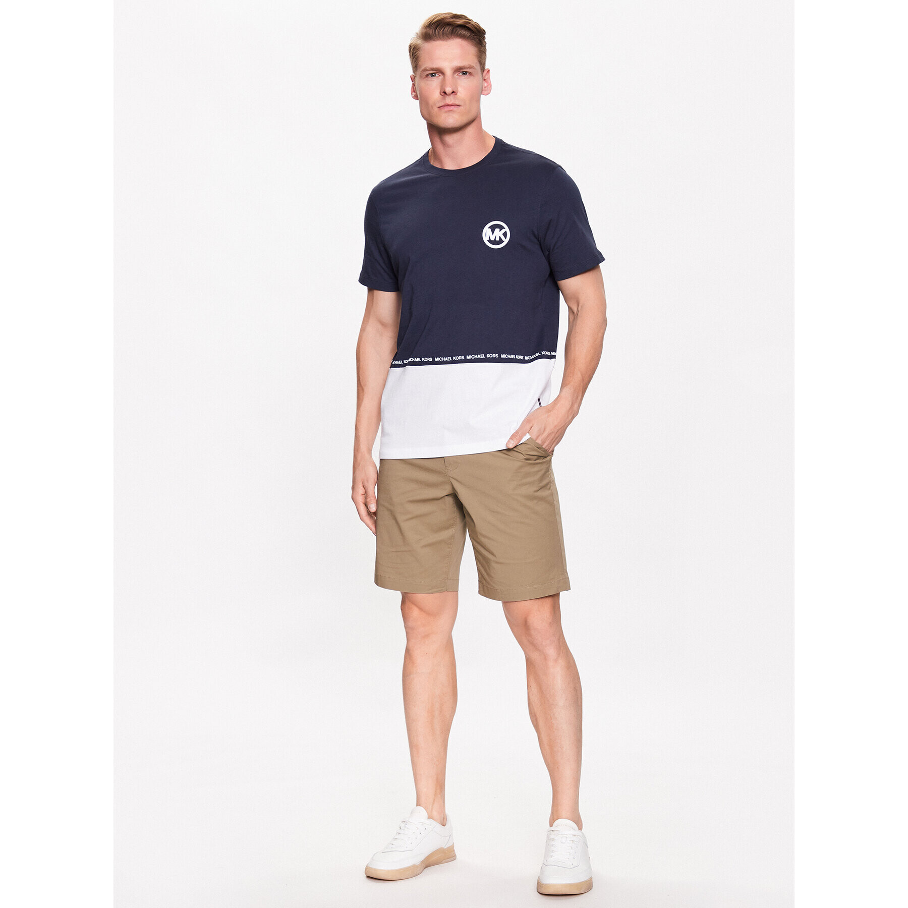Michael Kors Тишърт CS351I7FV4 Тъмносин Regular Fit - Pepit.bg