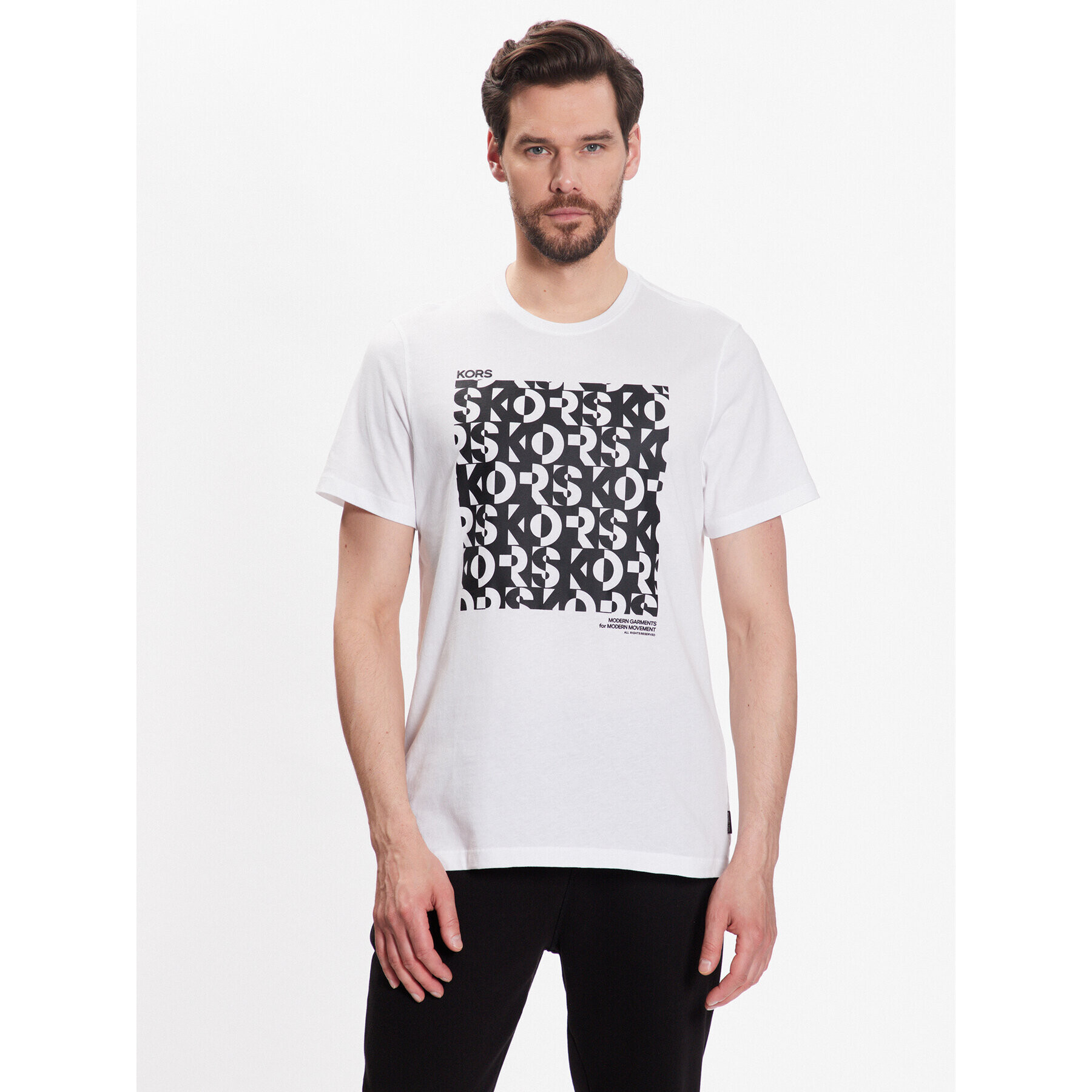 Michael Kors Тишърт CS351I9FV4 Бял Regular Fit - Pepit.bg