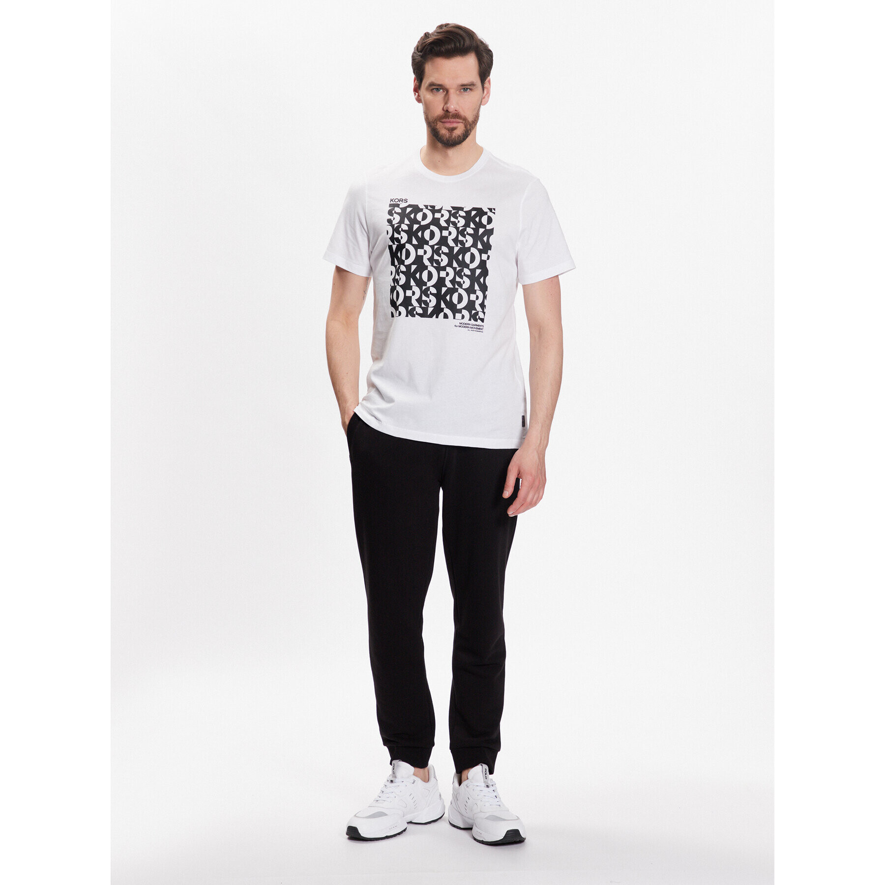 Michael Kors Тишърт CS351I9FV4 Бял Regular Fit - Pepit.bg