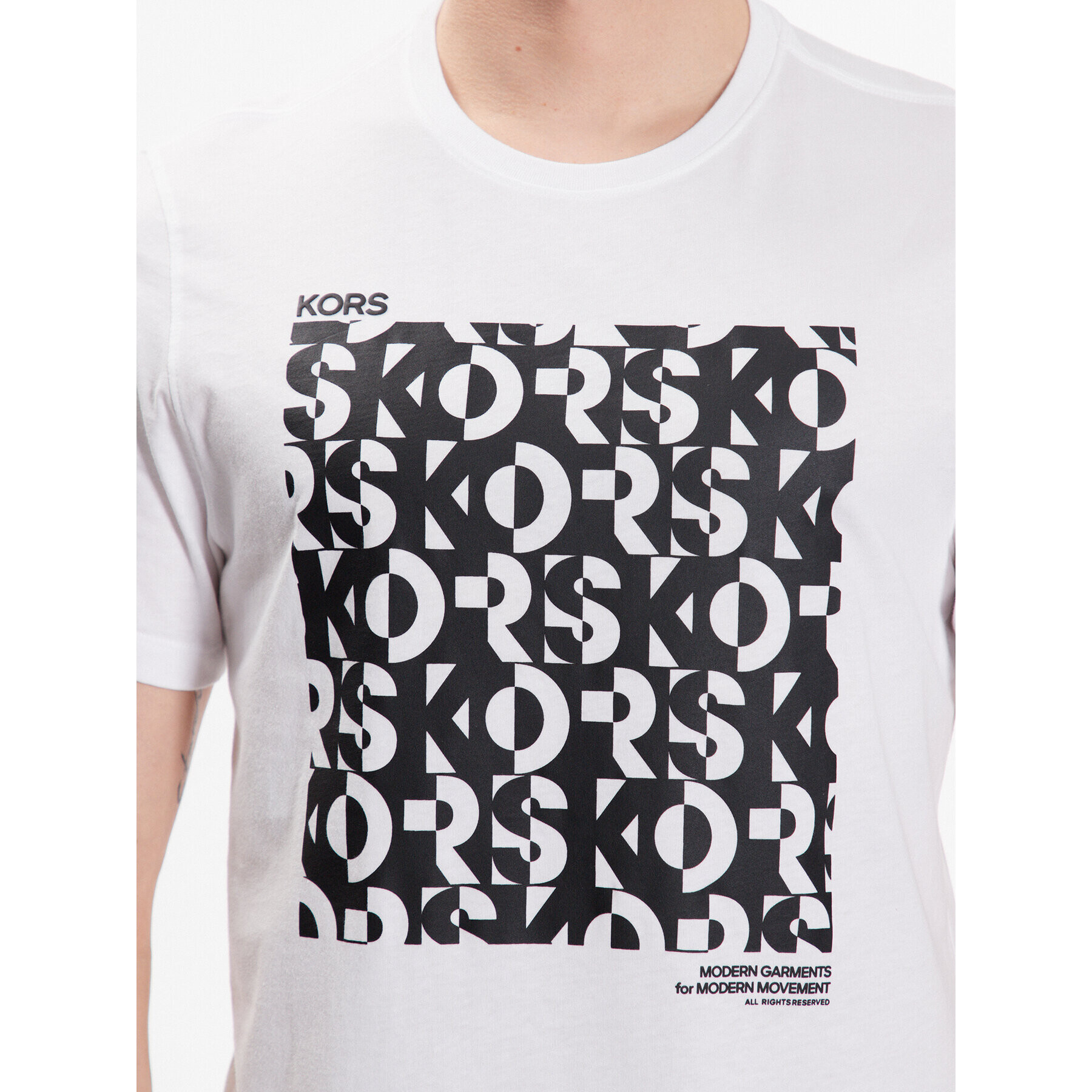 Michael Kors Тишърт CS351I9FV4 Бял Regular Fit - Pepit.bg