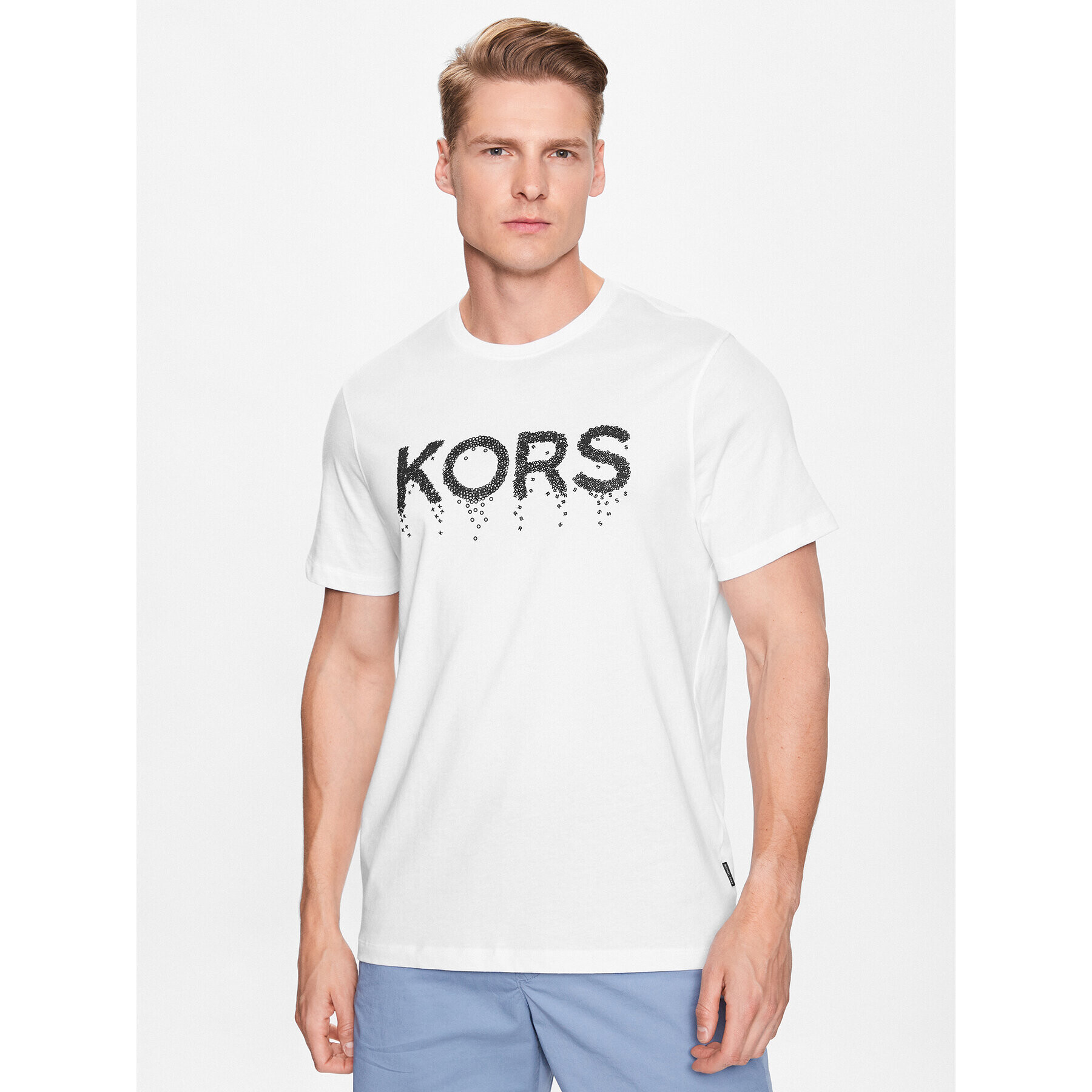 Michael Kors Тишърт CS351IGFV4 Бял Regular Fit - Pepit.bg