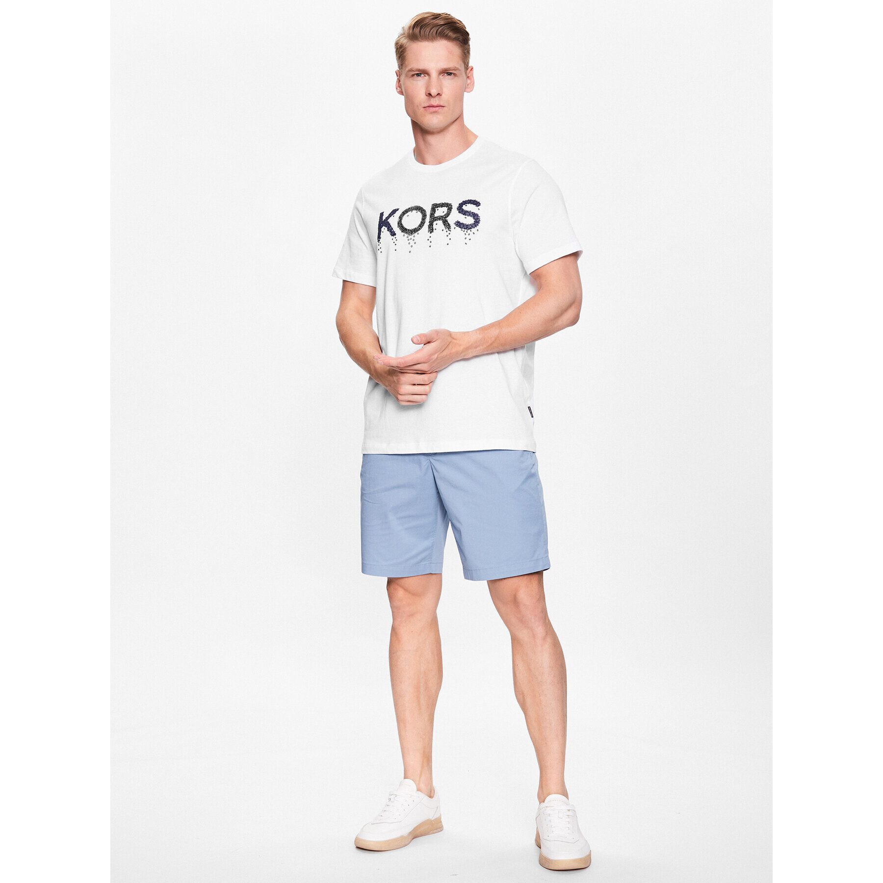 Michael Kors Тишърт CS351IGFV4 Бял Regular Fit - Pepit.bg