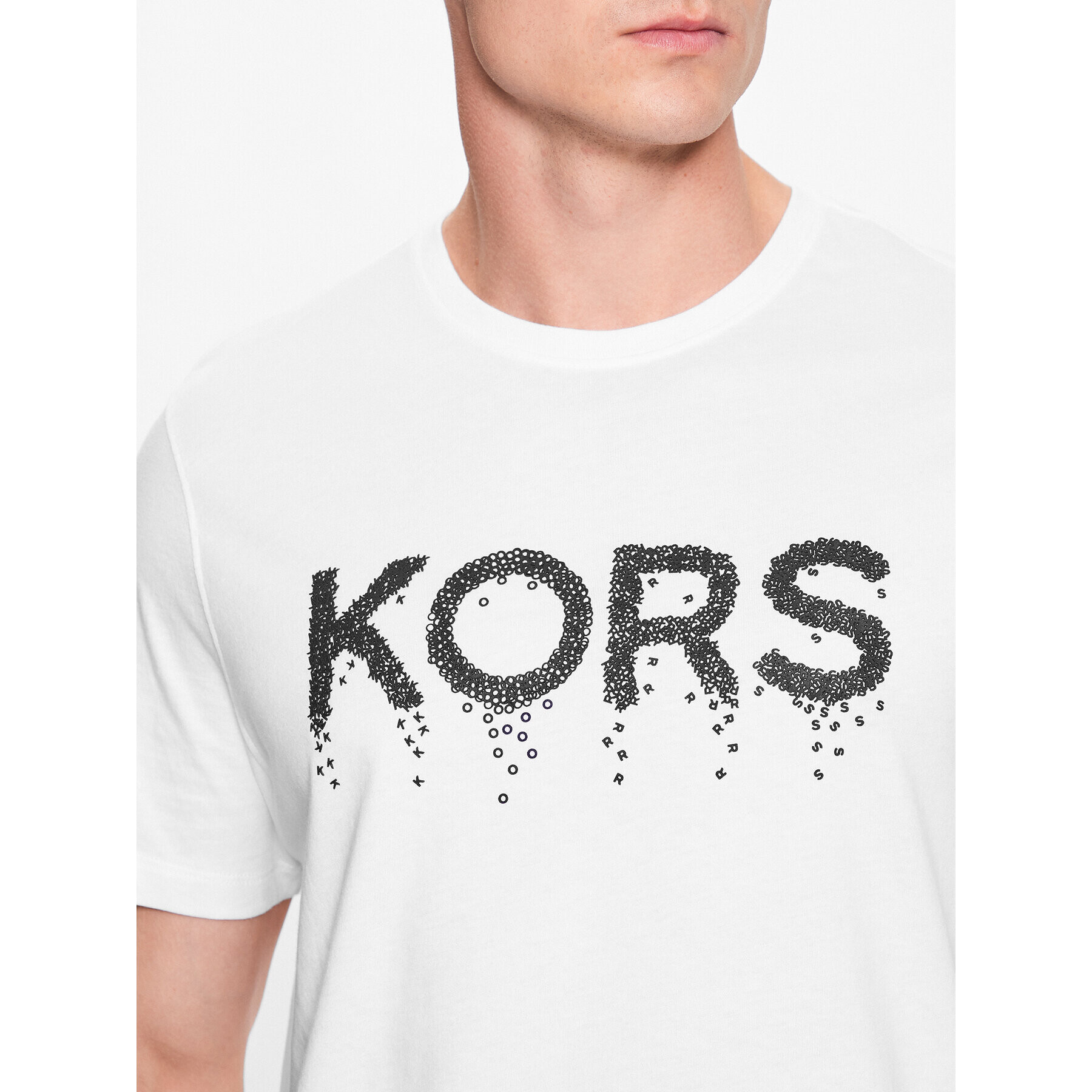Michael Kors Тишърт CS351IGFV4 Бял Regular Fit - Pepit.bg