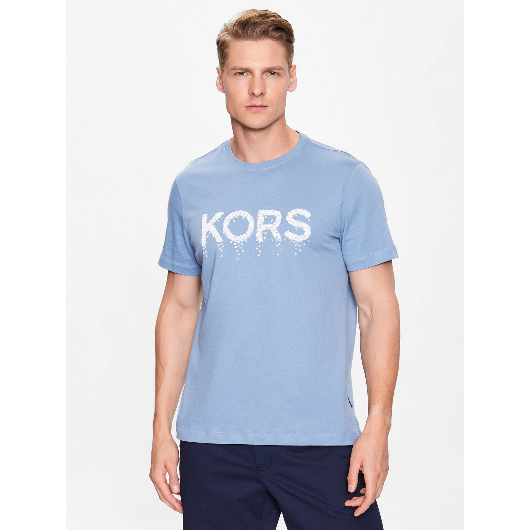 Michael Kors Тишърт CS351IGFV4 Син Regular Fit - Pepit.bg