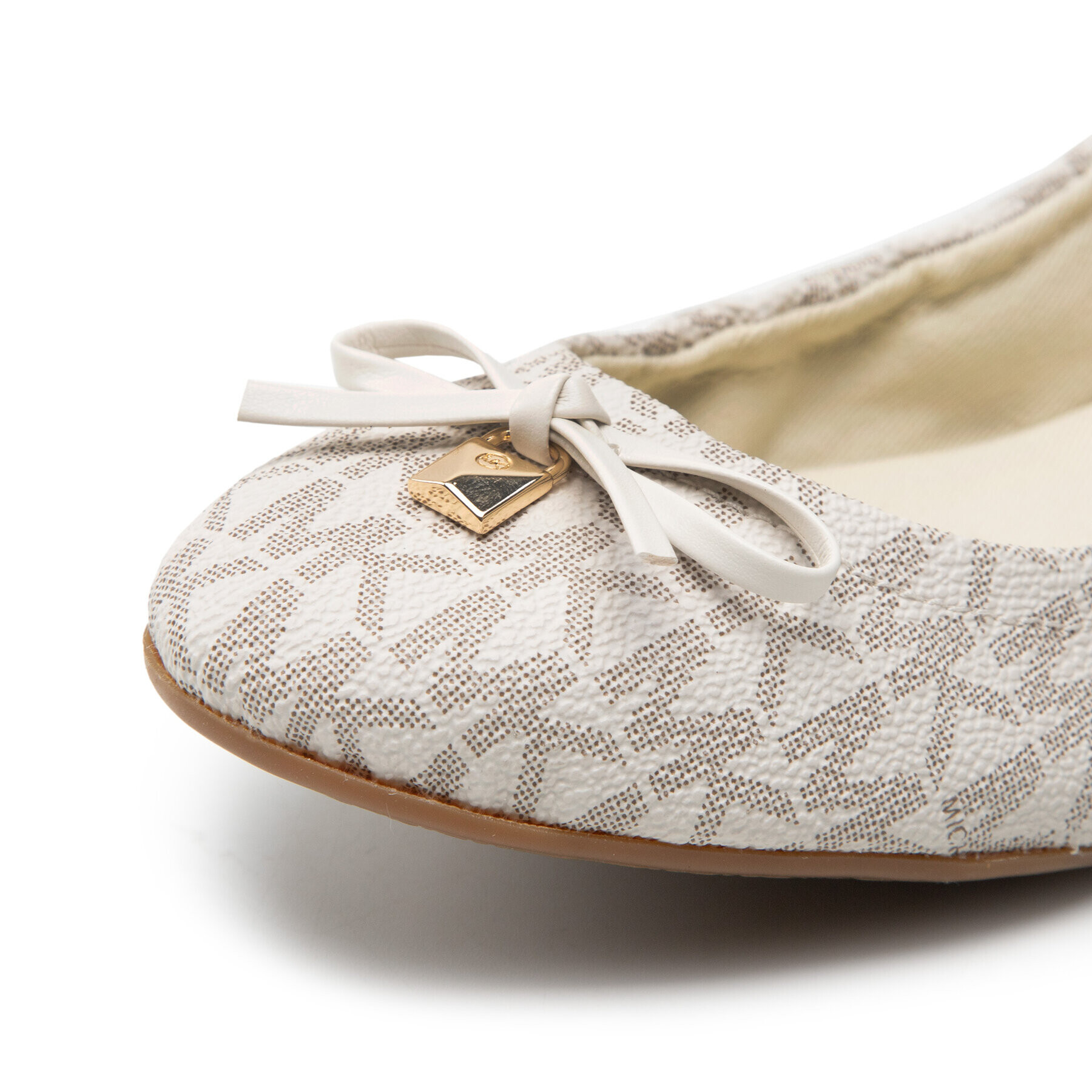 MICHAEL Michael Kors Балеринки Juliette Flat 40S2JTFP1B Бял - Pepit.bg