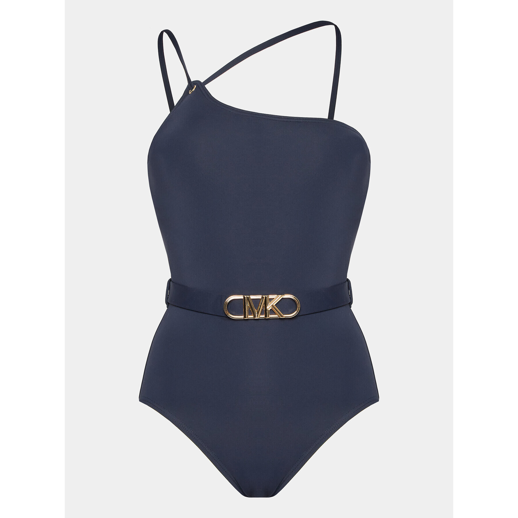 MICHAEL Michael Kors Бански костюм Solid One Shoulder MM1N542 Тъмносин - Pepit.bg