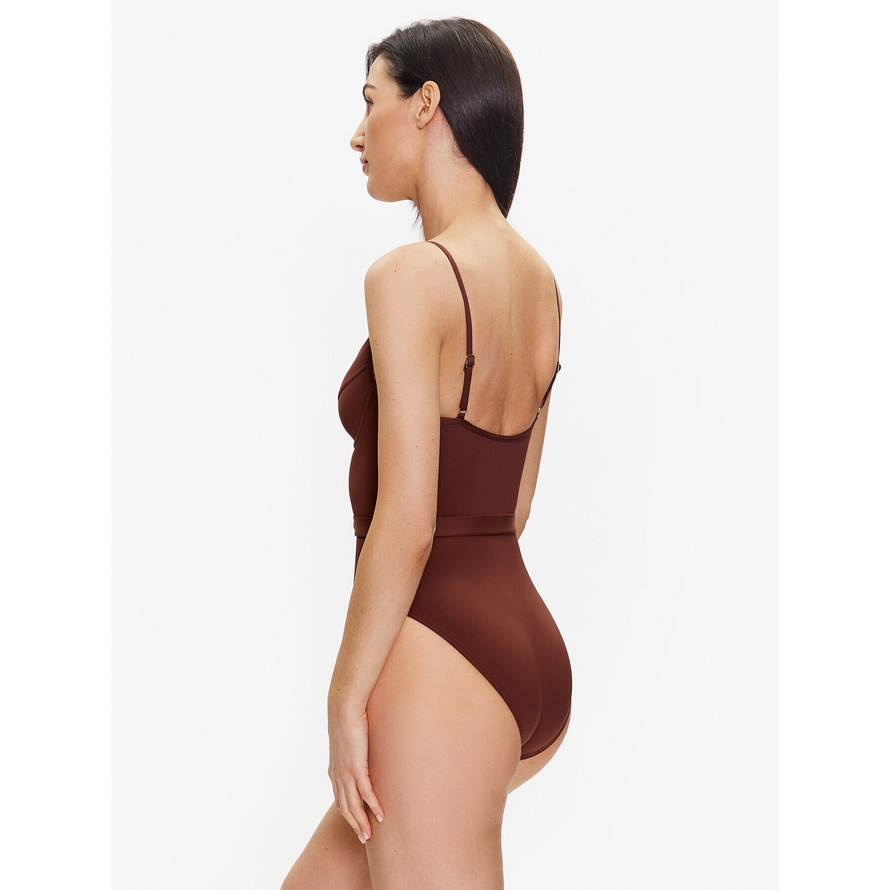 MICHAEL Michael Kors Бански костюм Solid Underwire MM1N615 Кафяв - Pepit.bg