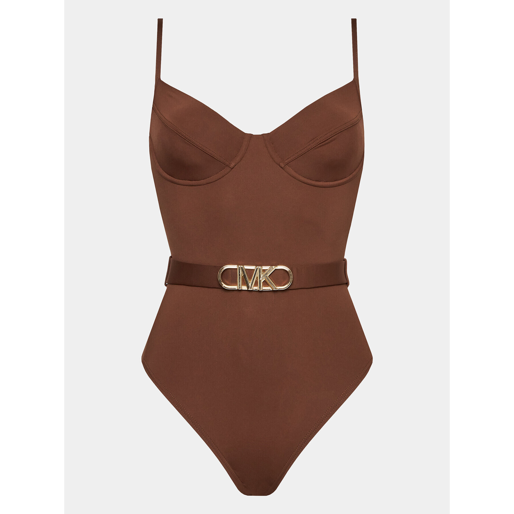 MICHAEL Michael Kors Бански костюм Solid Underwire MM1N615 Кафяв - Pepit.bg