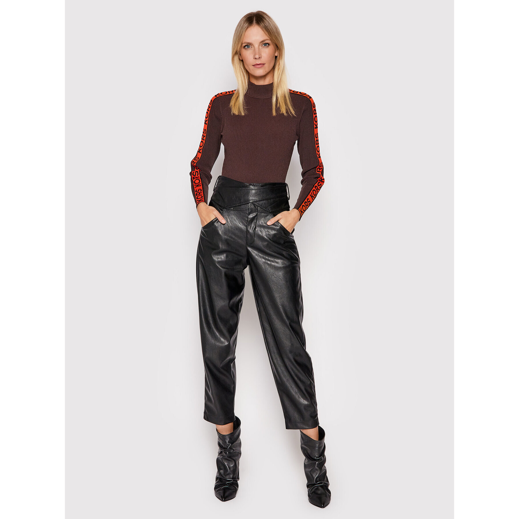 MICHAEL Michael Kors Боди MF1607133D Кафяв Slim Fit - Pepit.bg